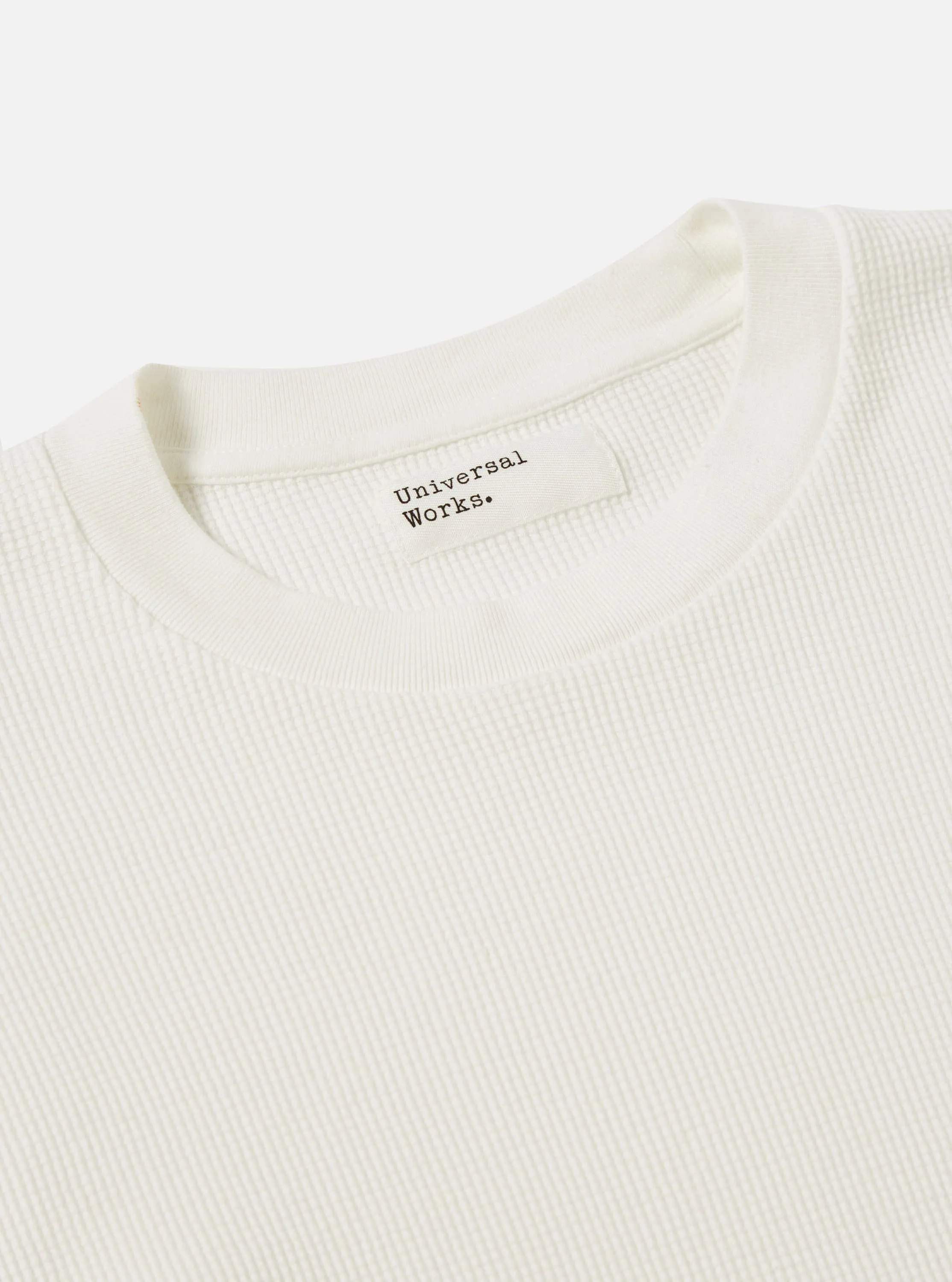 Universal Works Loose Sweatshirt in Off White Organic Cotton/Hemp Waffle sold by Universal Works product image thumbnail 4
