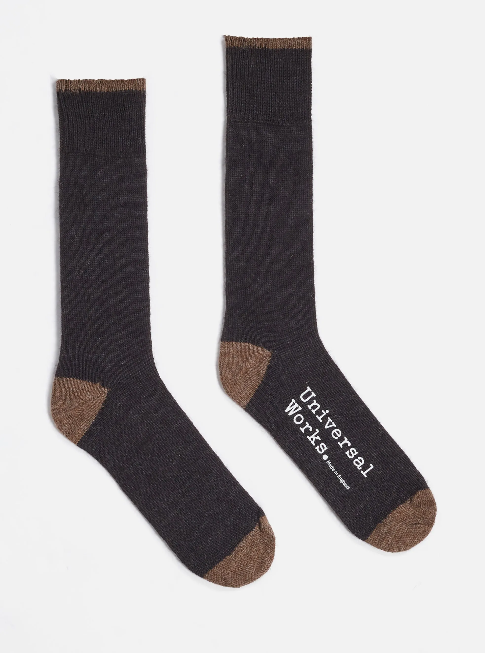 Charcoal Alpaca Wool Alpaca Sock sold by Universal Works