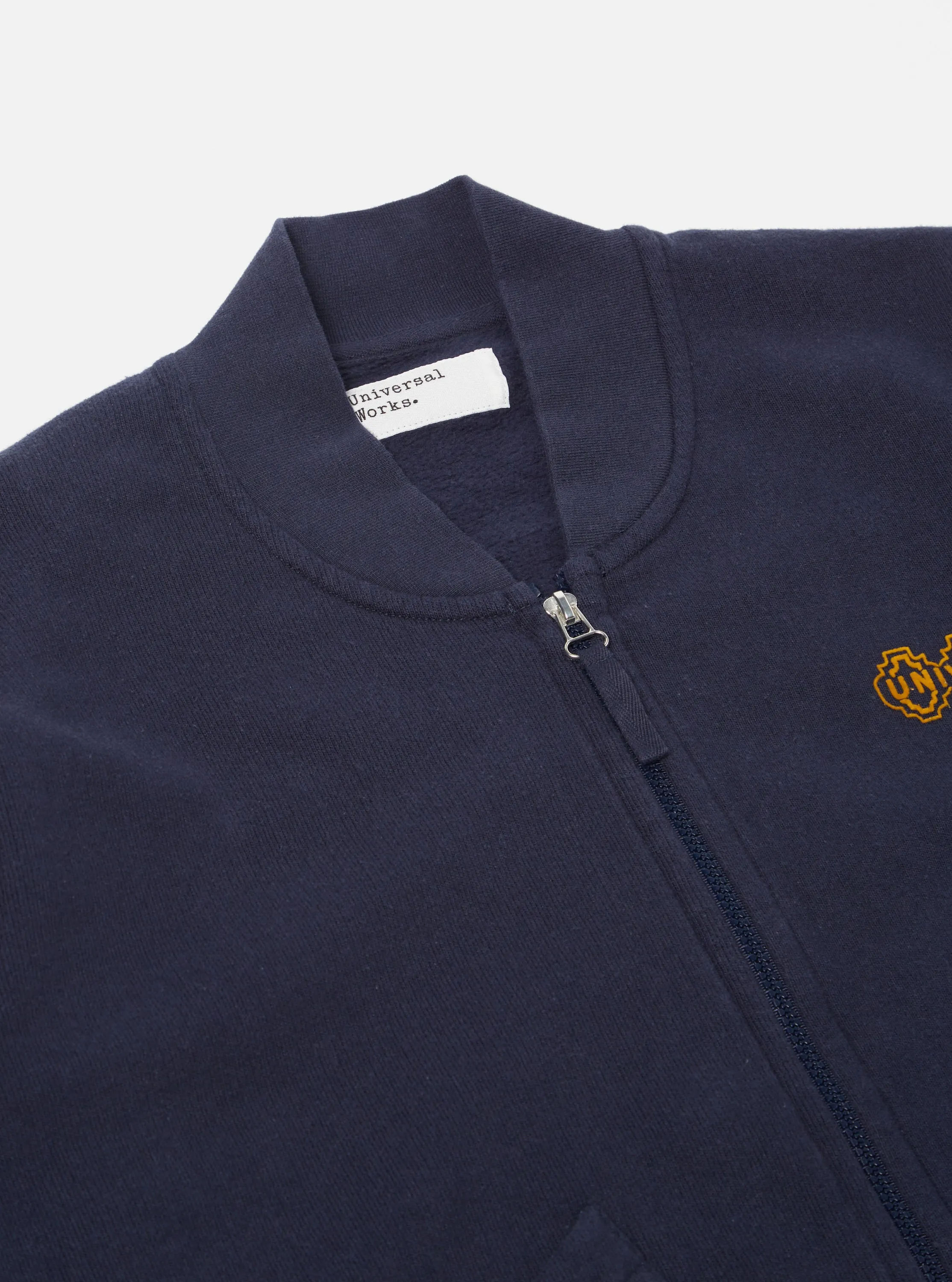 Universal Works Oxford Bomber Jacket in Navy Dry Handle Brushback sold by Universal Works product image thumbnail 3