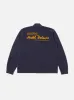Universal Works Oxford Bomber Jacket in Navy Dry Handle Brushback sold by Universal Works