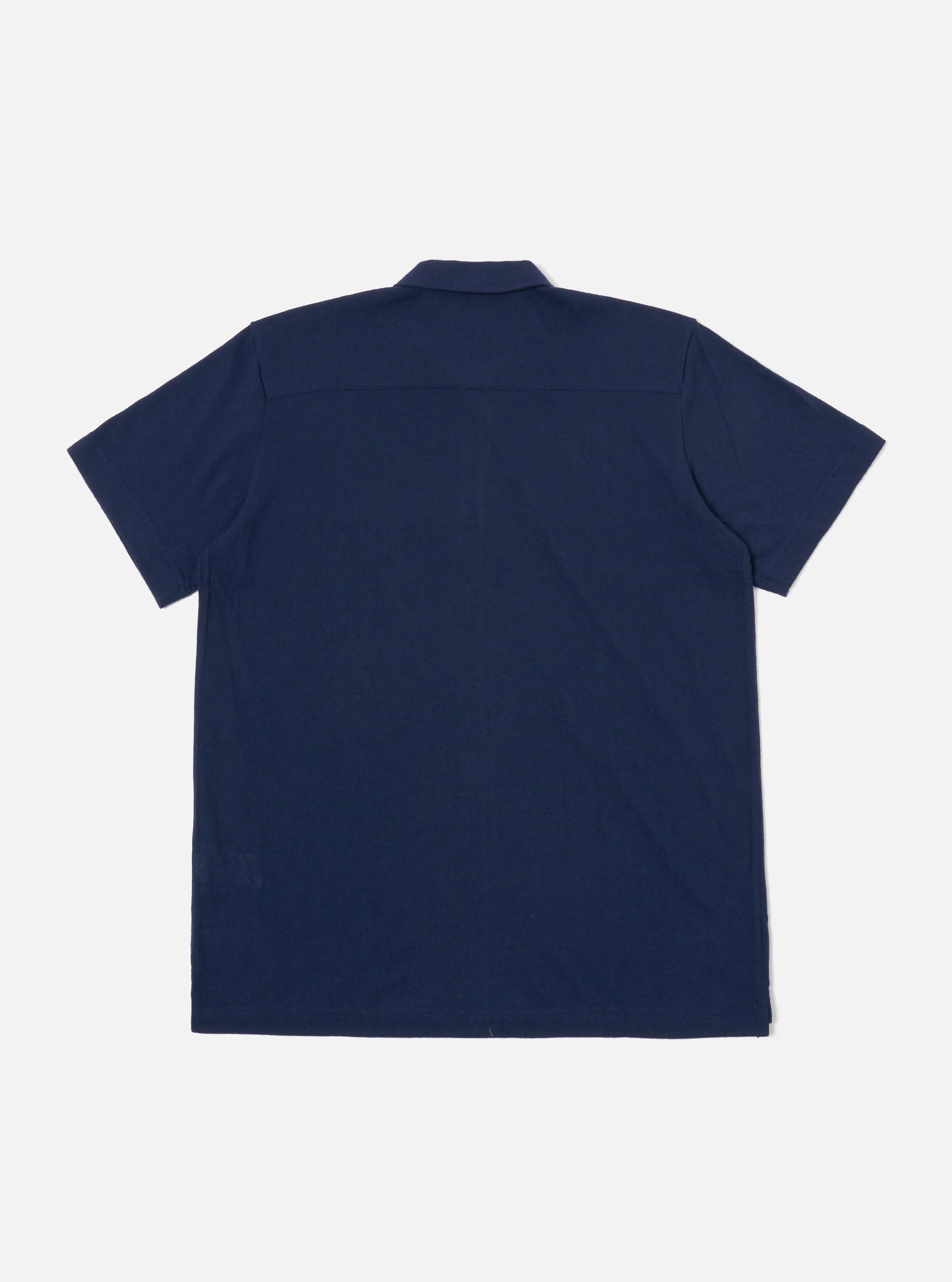 Universal Works Pullover S/S Shirt in Navy Recycled Wool Mix sold by Universal Works product image thumbnail 2