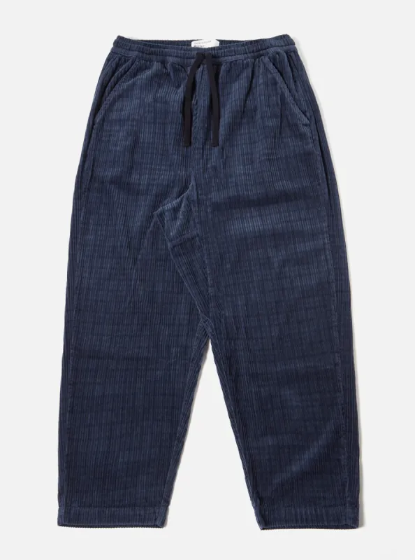 Universal Works Braga Pant in Navy Houndstooth Cord sold by Universal Works