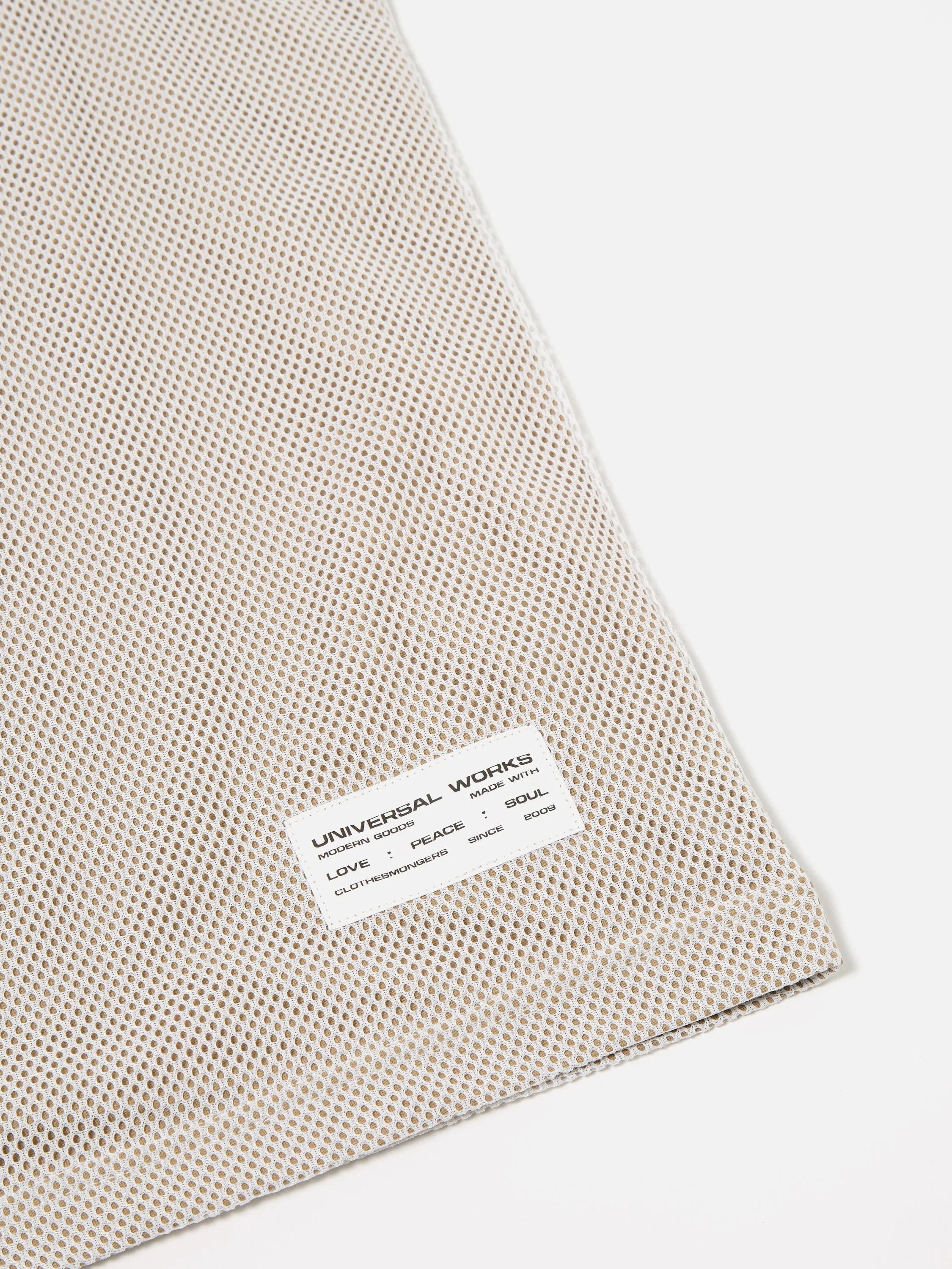 Universal Works Basketball Vest in White/Sand Mesh/Single Jersey sold by Universal Works product image thumbnail 4