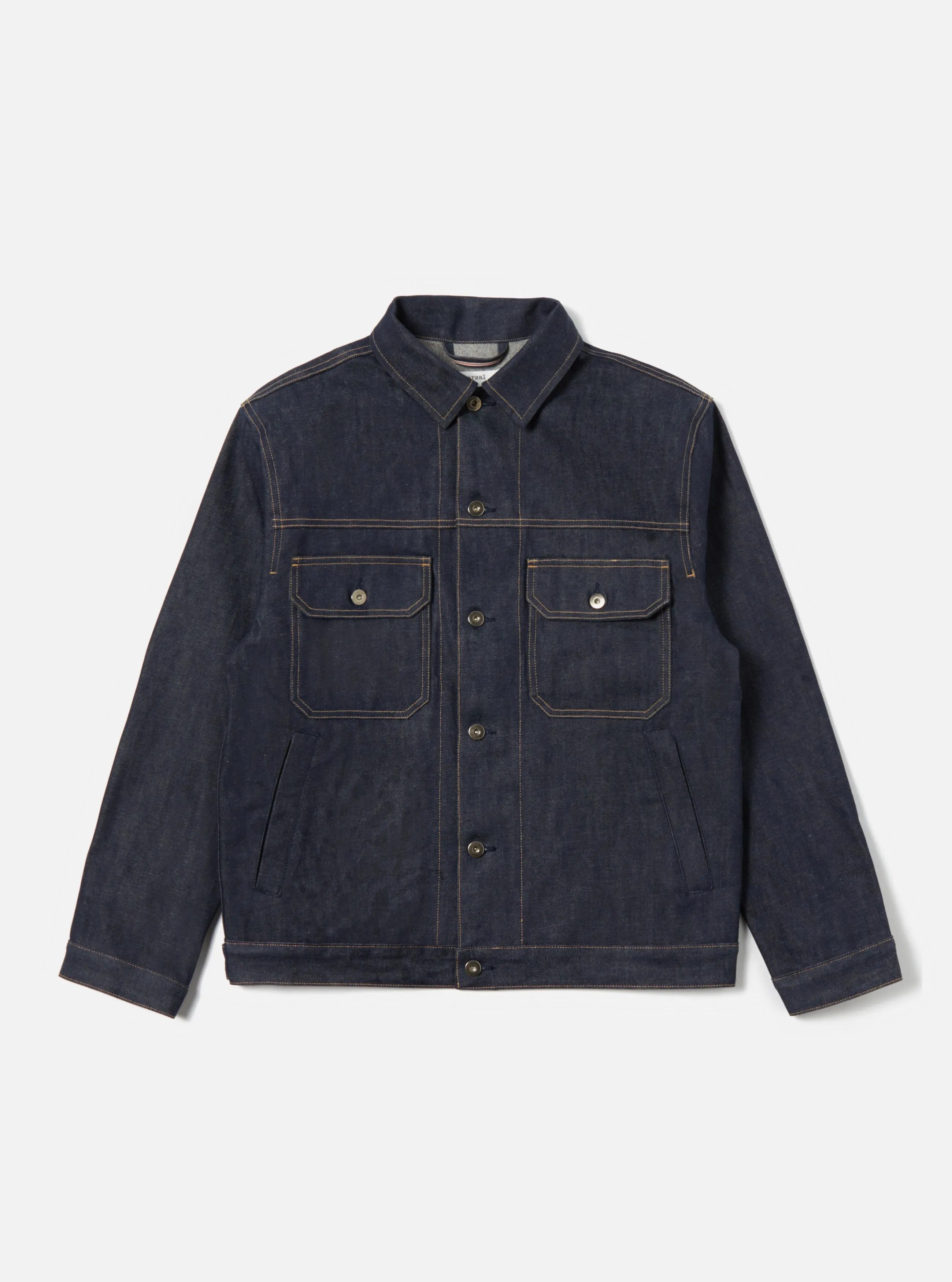 Indigo 13oz Selvedge Denim Trucker Jacket sold by Universal Works product image thumbnail 2