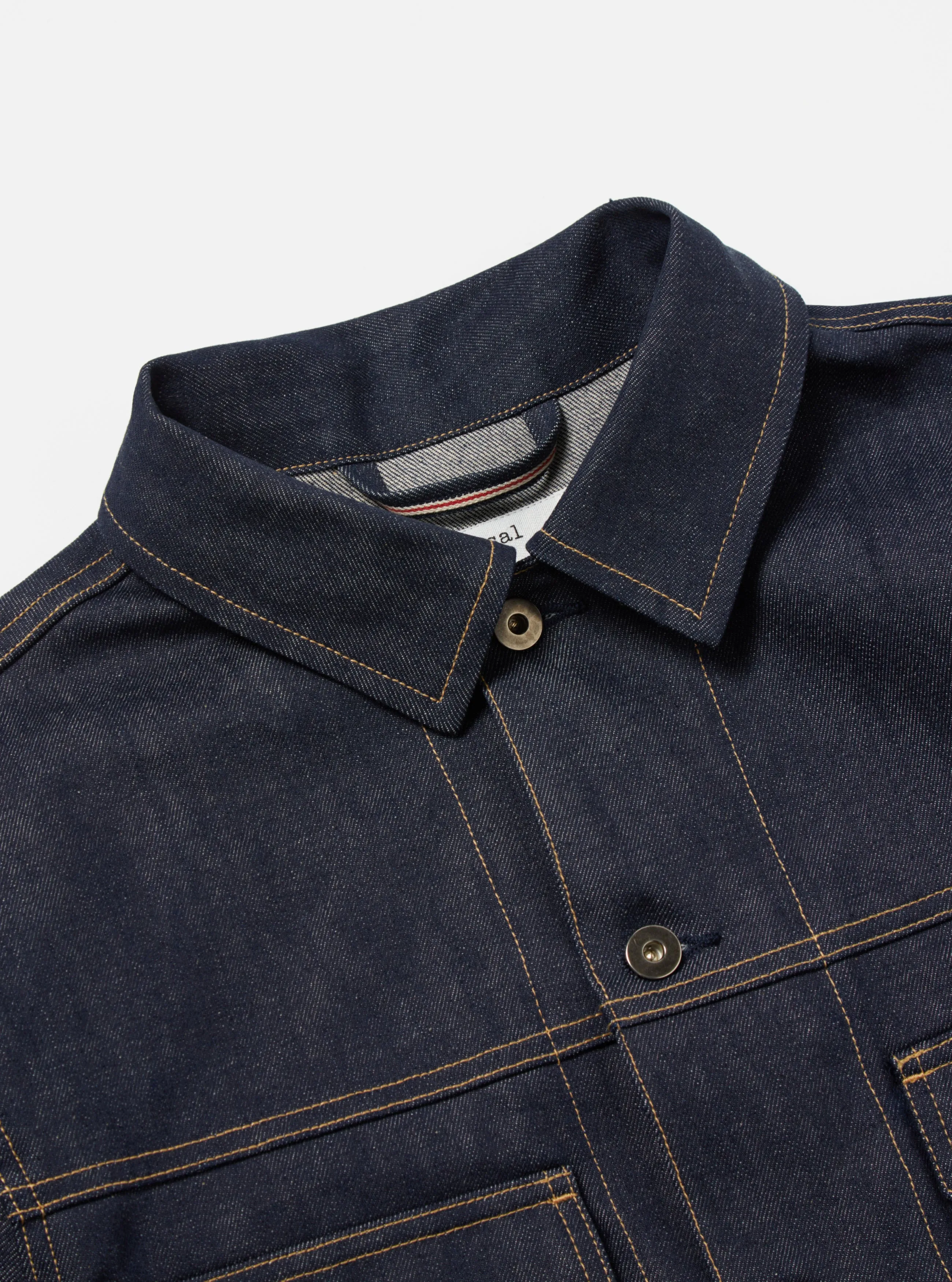 Indigo 13oz Selvedge Denim Trucker Jacket sold by Universal Works product image thumbnail 4