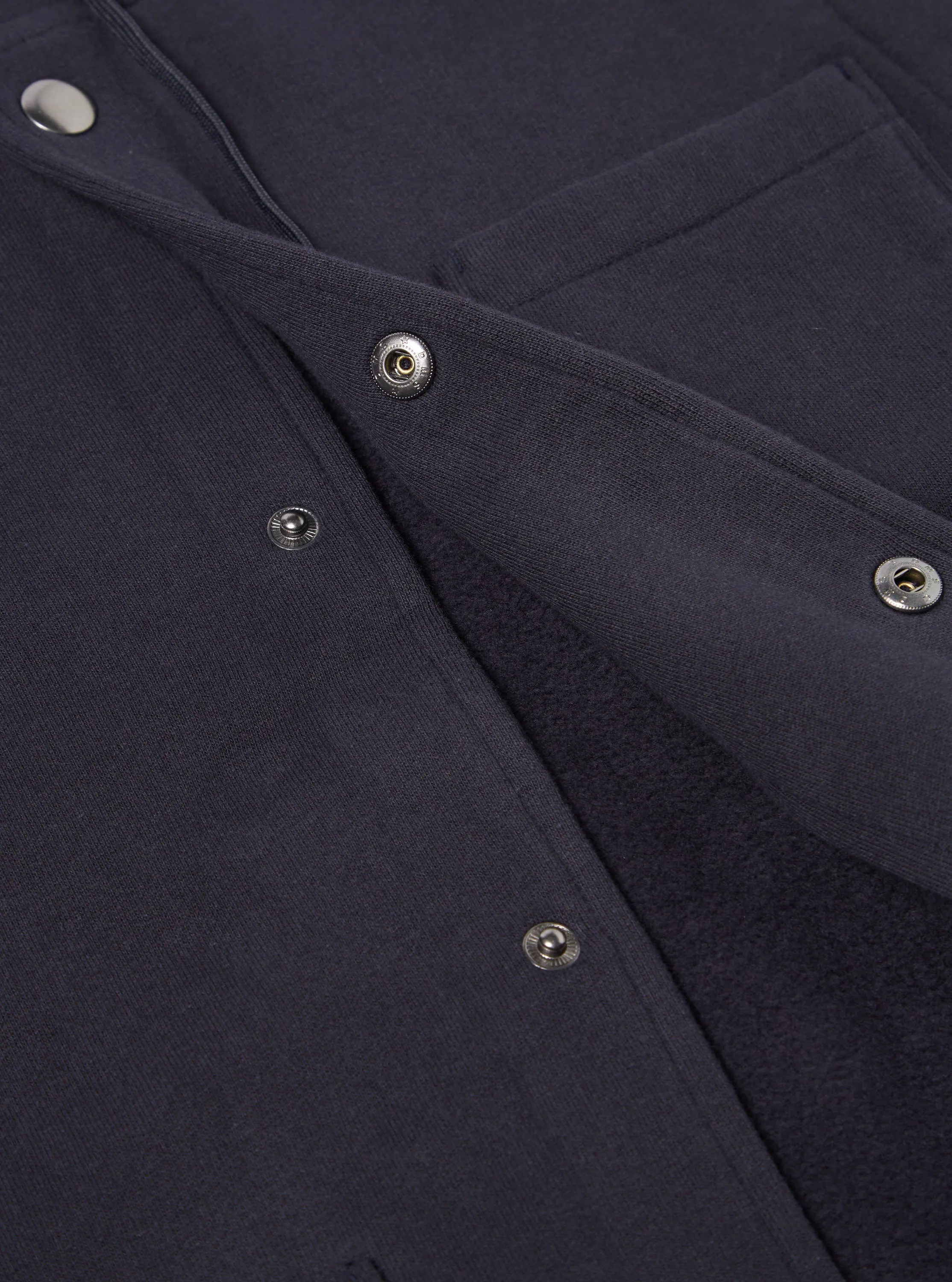 Universal Works Lazy Day Gilet in Navy Brush Back Sweat sold by Universal Works product image thumbnail 3