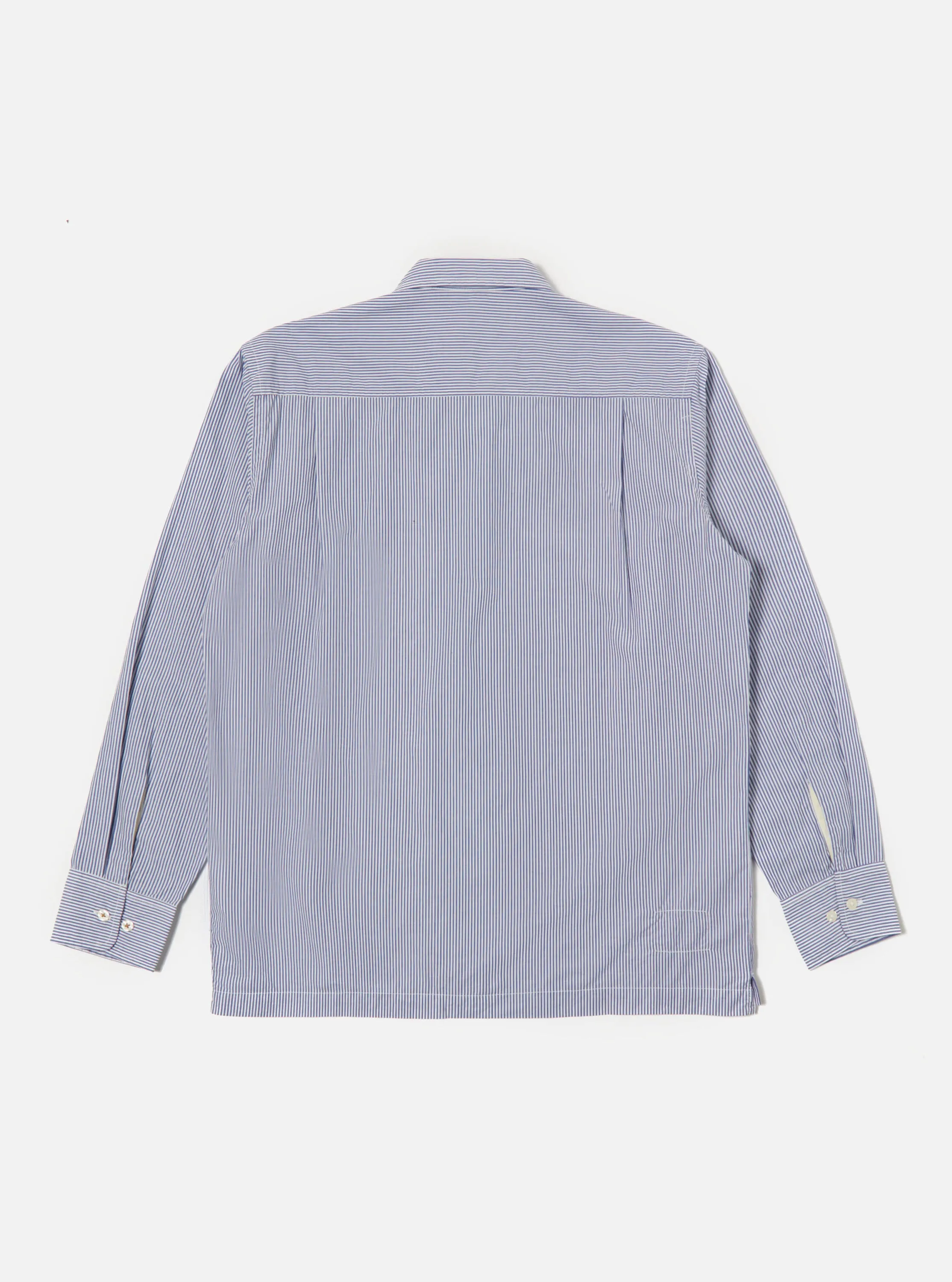 Universal Works Embroidered Shirt in Blue Classic Shirting sold by Universal Works product image thumbnail 3