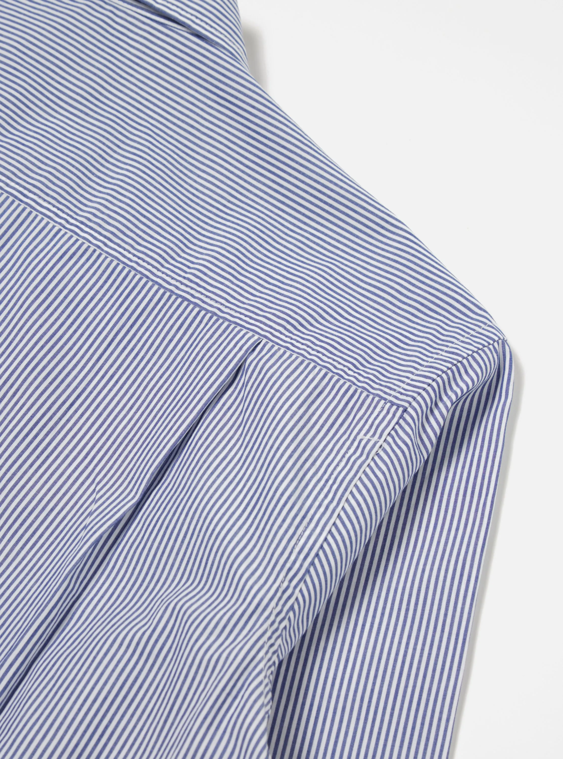 Universal Works Embroidered Shirt in Blue Classic Shirting sold by Universal Works product image thumbnail 5
