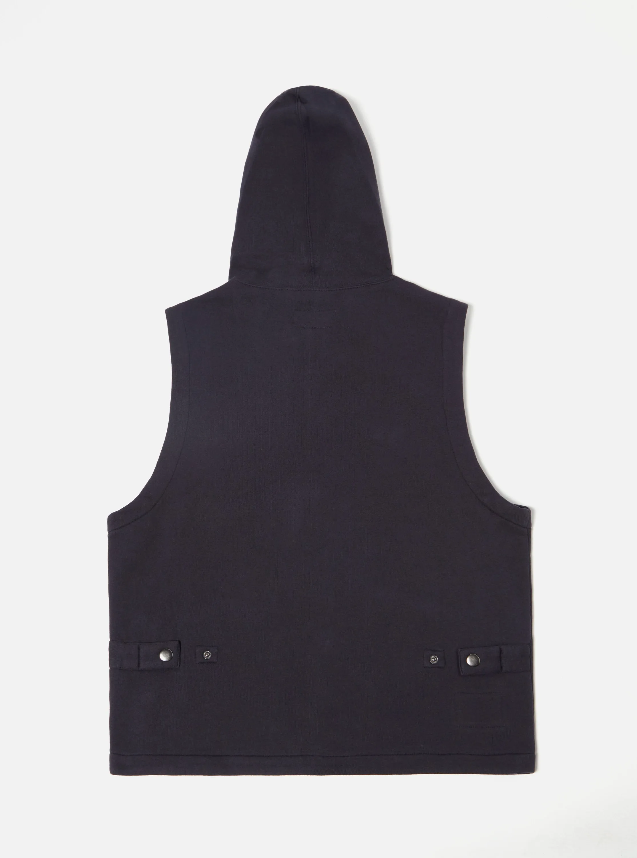 Universal Works Lazy Day Gilet in Navy Brush Back Sweat sold by Universal Works product image thumbnail 2
