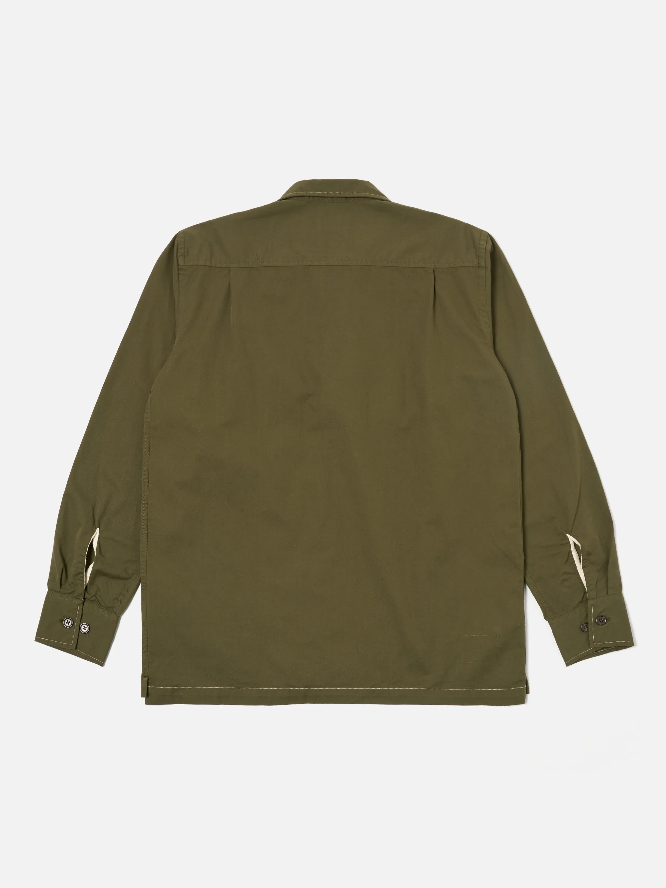 Universal Works L/S Utility Shirt in Olive Military Shirting sold by Universal Works product image thumbnail 2