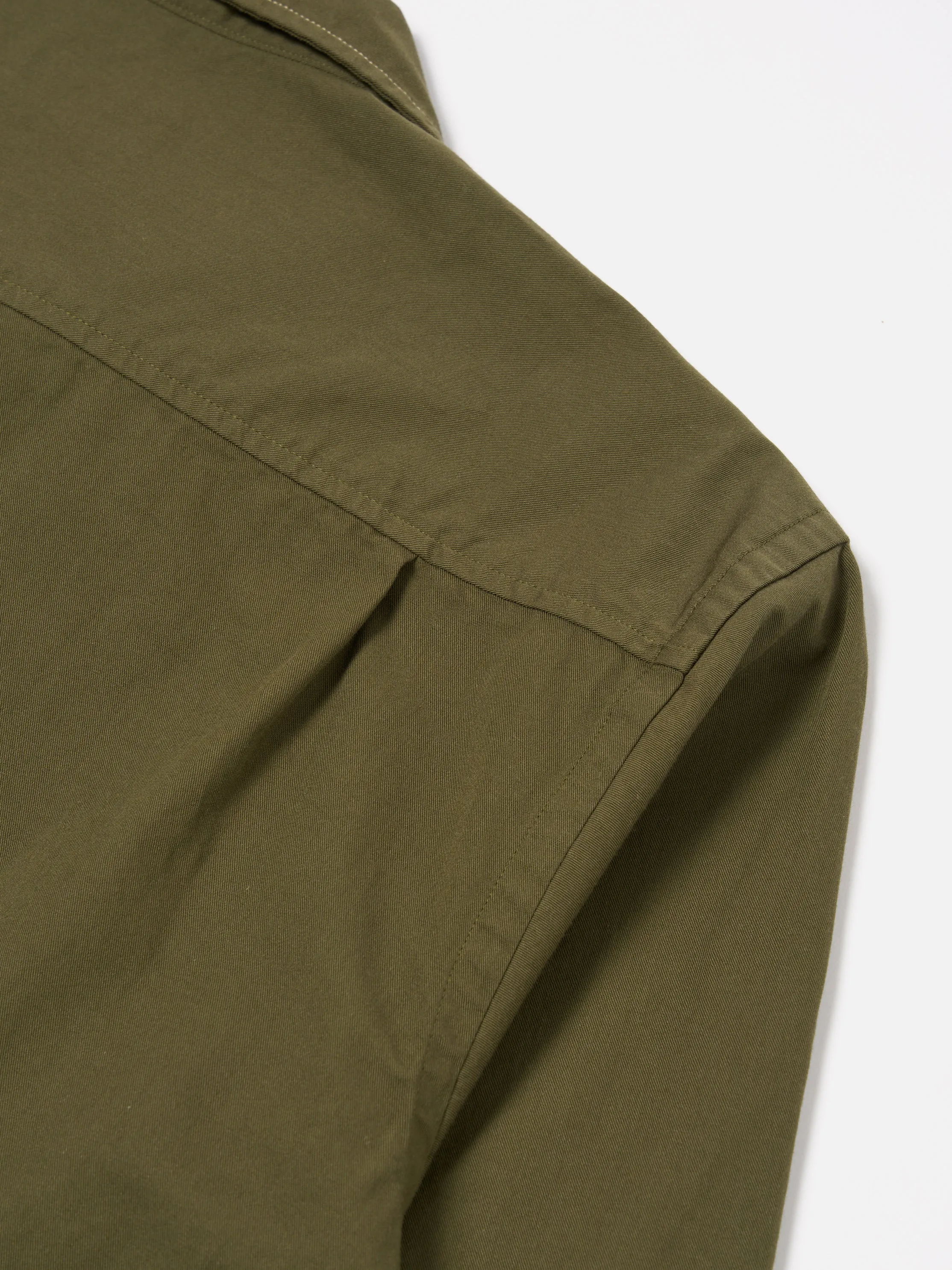 Universal Works L/S Utility Shirt in Olive Military Shirting sold by Universal Works product image thumbnail 5