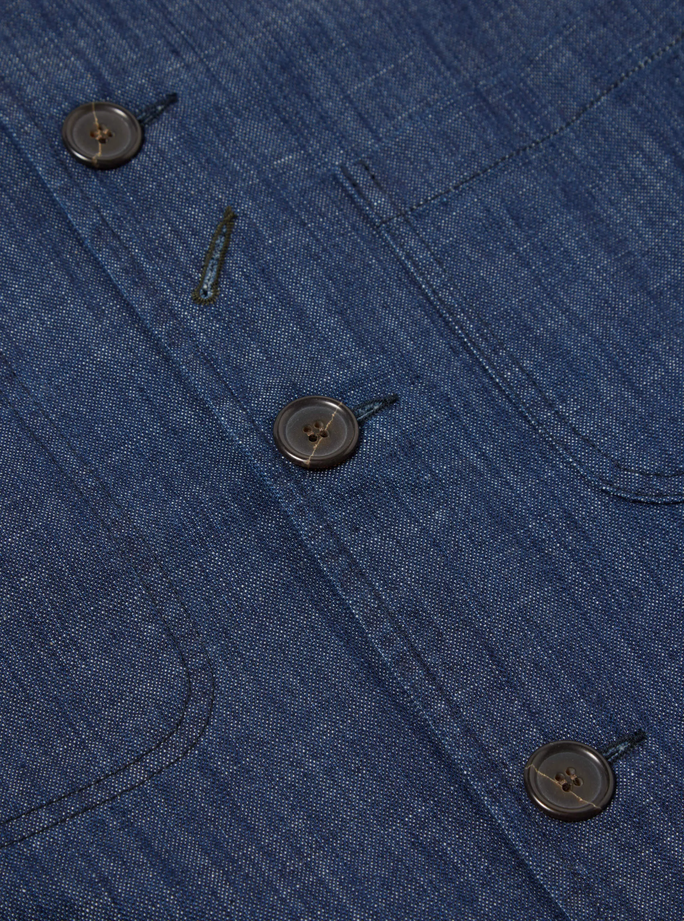 Universal Works Bakers Jacket in Indigo Atlantic Denim sold by Universal Works product image thumbnail 5