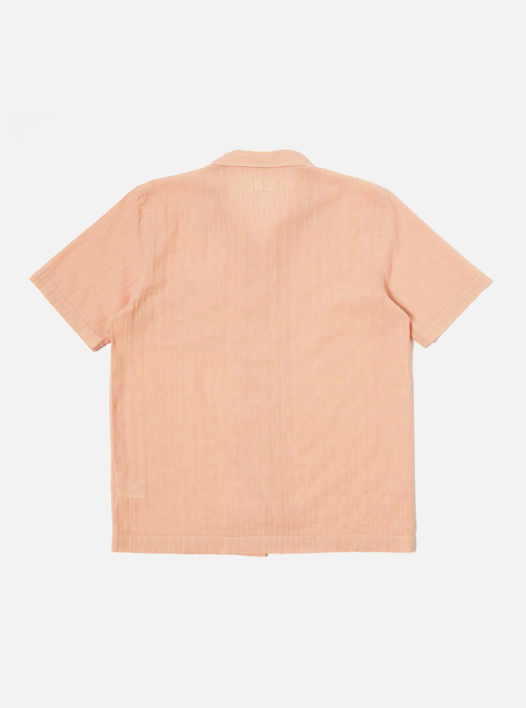 Universal Works Road Shirt in Beige/Pink Fluro Cotton sold by Universal Works product image thumbnail 3