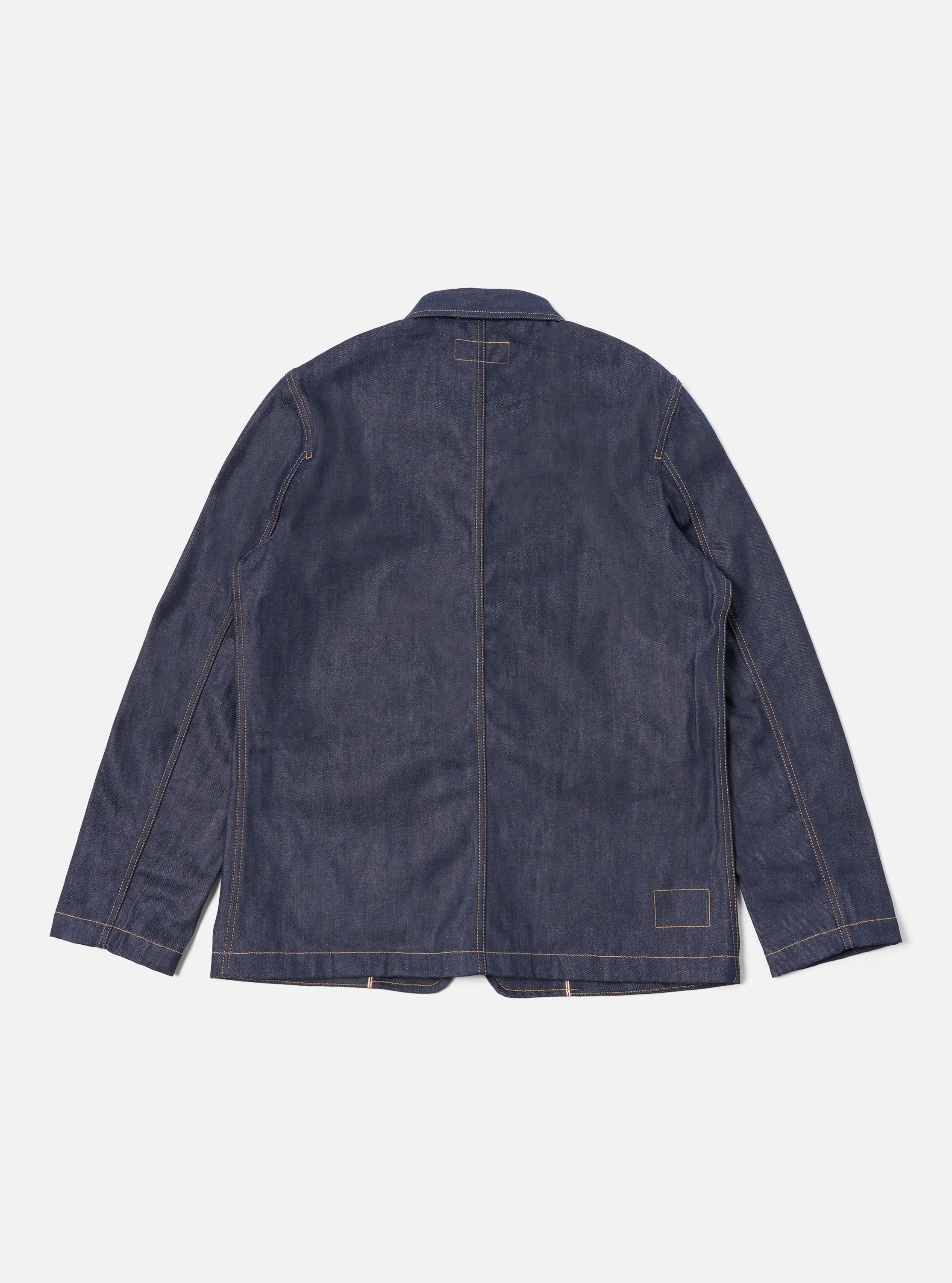 Indigo 13oz Selvedge Denim Bakers Chore Jacket sold by Universal Works product image thumbnail 2