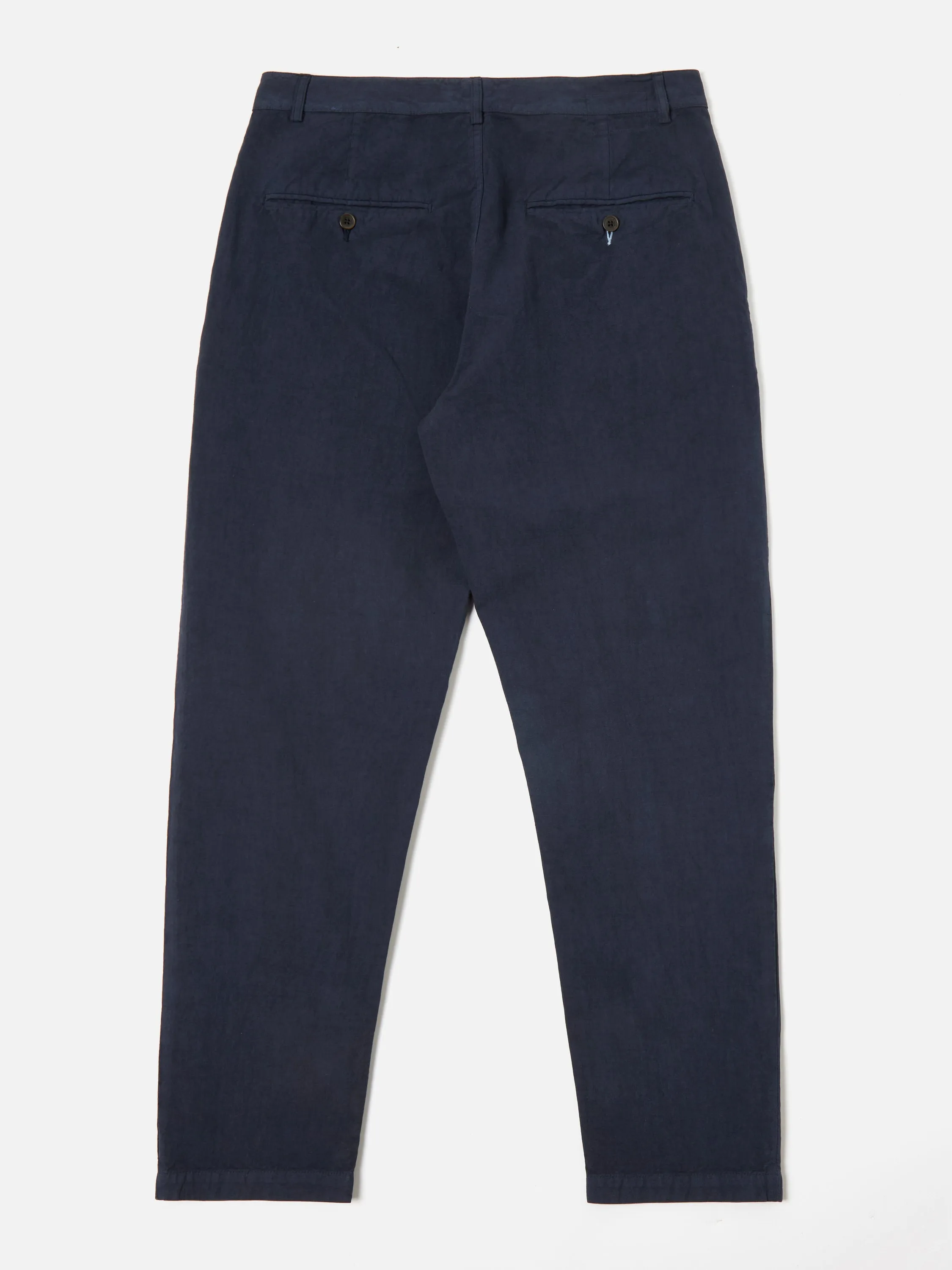 Universal Works Military Chino in Navy Linen Slub Weave sold by Universal Works product image thumbnail 3