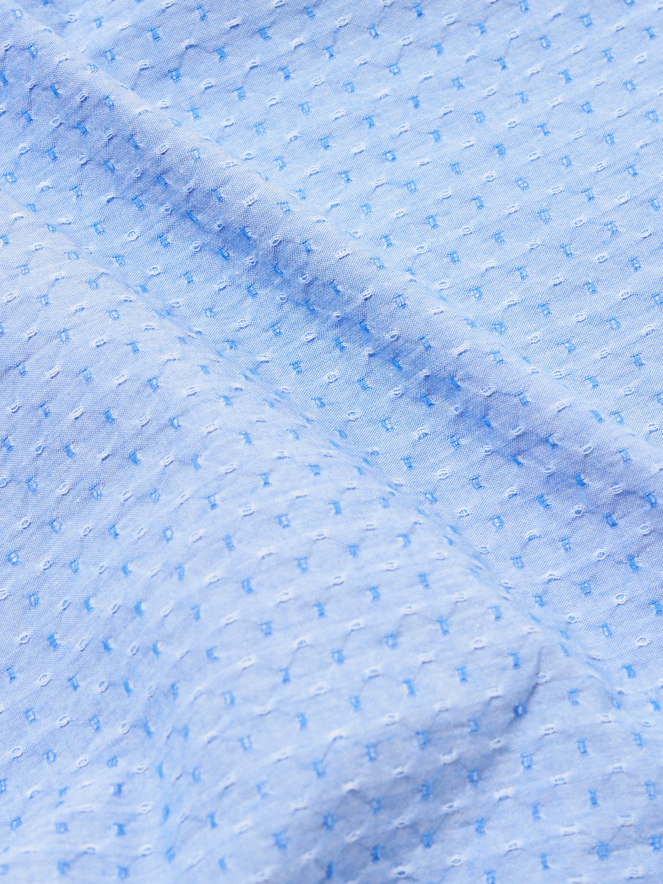 Universal Works Road Shirt in Blue Delos Back Cotton sold by Universal Works product image thumbnail 5