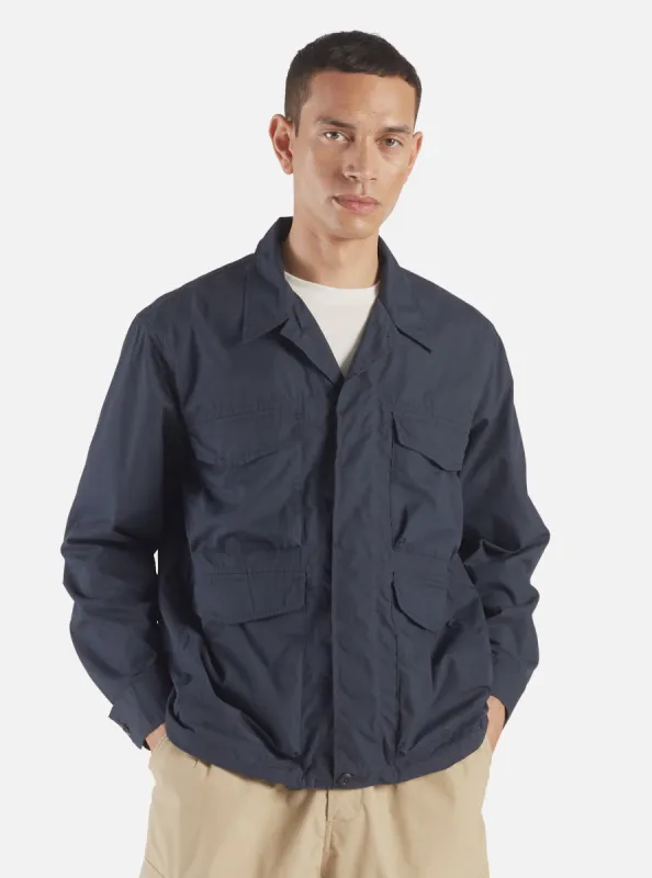Universal Works Parachute Field Jacket in Navy Recycled Poly Tech sold by Universal Works