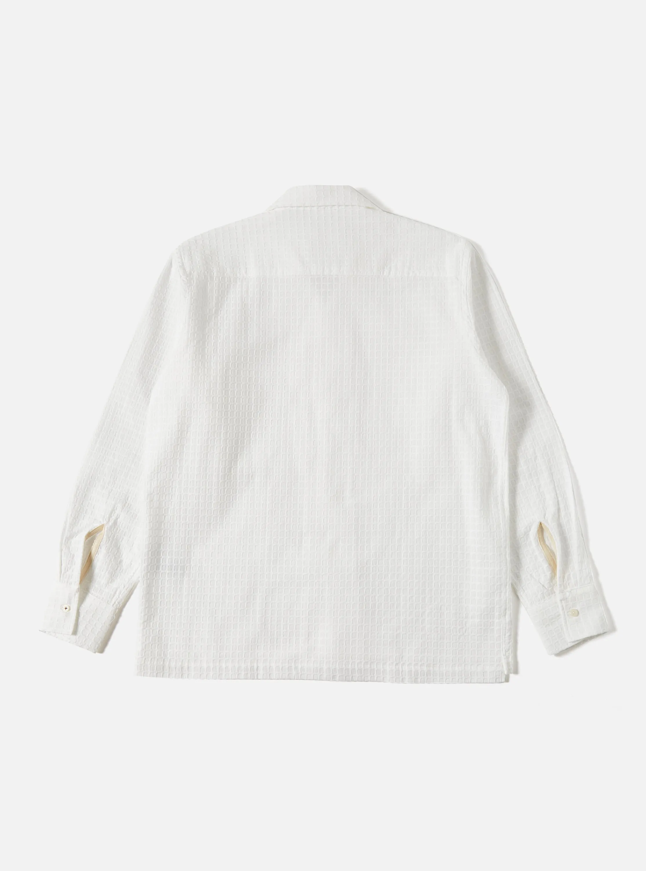 Universal Works L/S Camp Shirt II in White Delos Cotton sold by Universal Works product image thumbnail 3