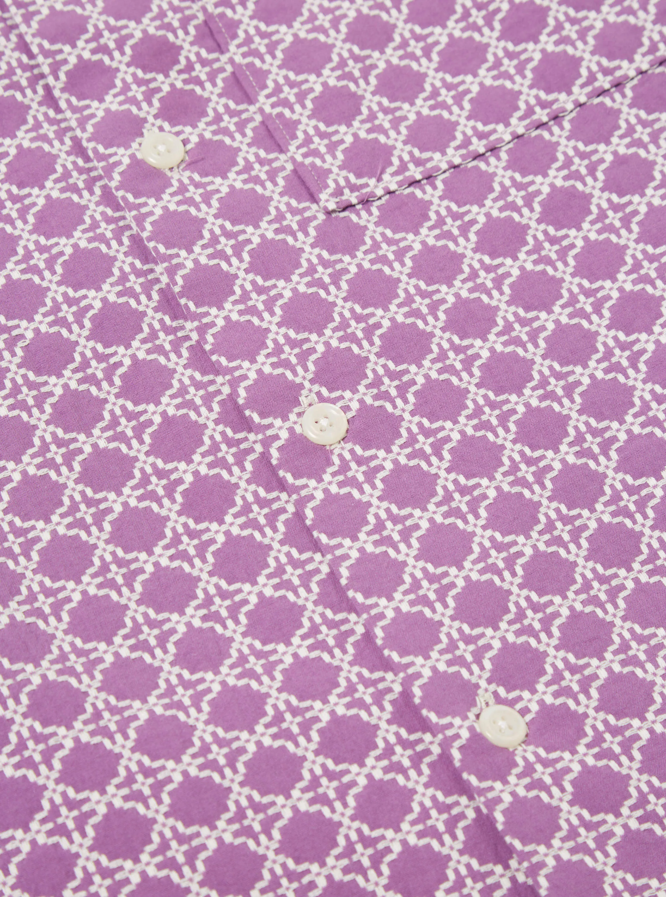 Universal Works L/S Camp Shirt II in Lilac Tile 2 Cotton sold by Universal Works product image thumbnail 5