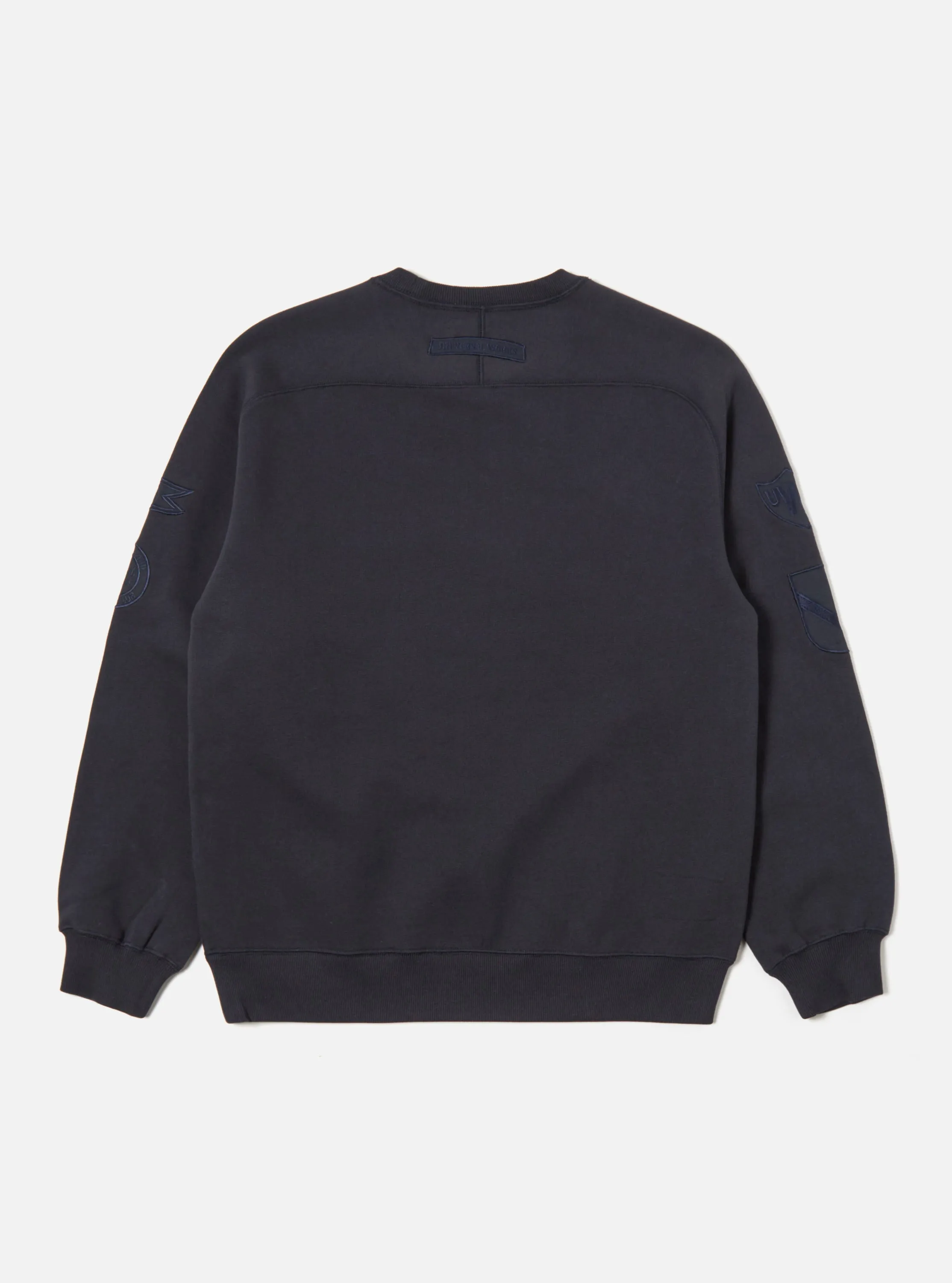 Universal Works 'Peace, Love & Soul' Sweatshirt in Navy Brush Back Sweat sold by Universal Works product image thumbnail 3