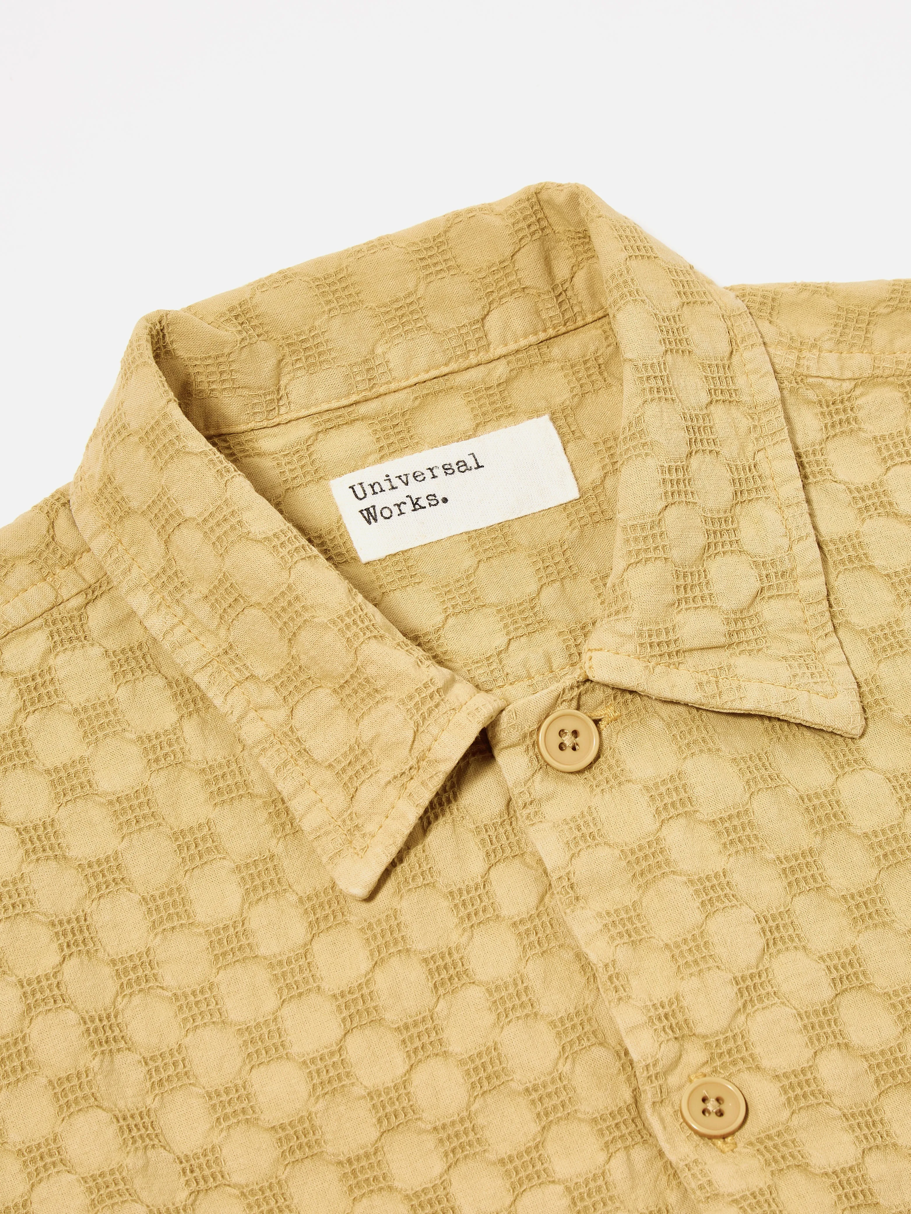 Universal Works Island Shirt in Camel Dot Waffle sold by Universal Works product image thumbnail 4