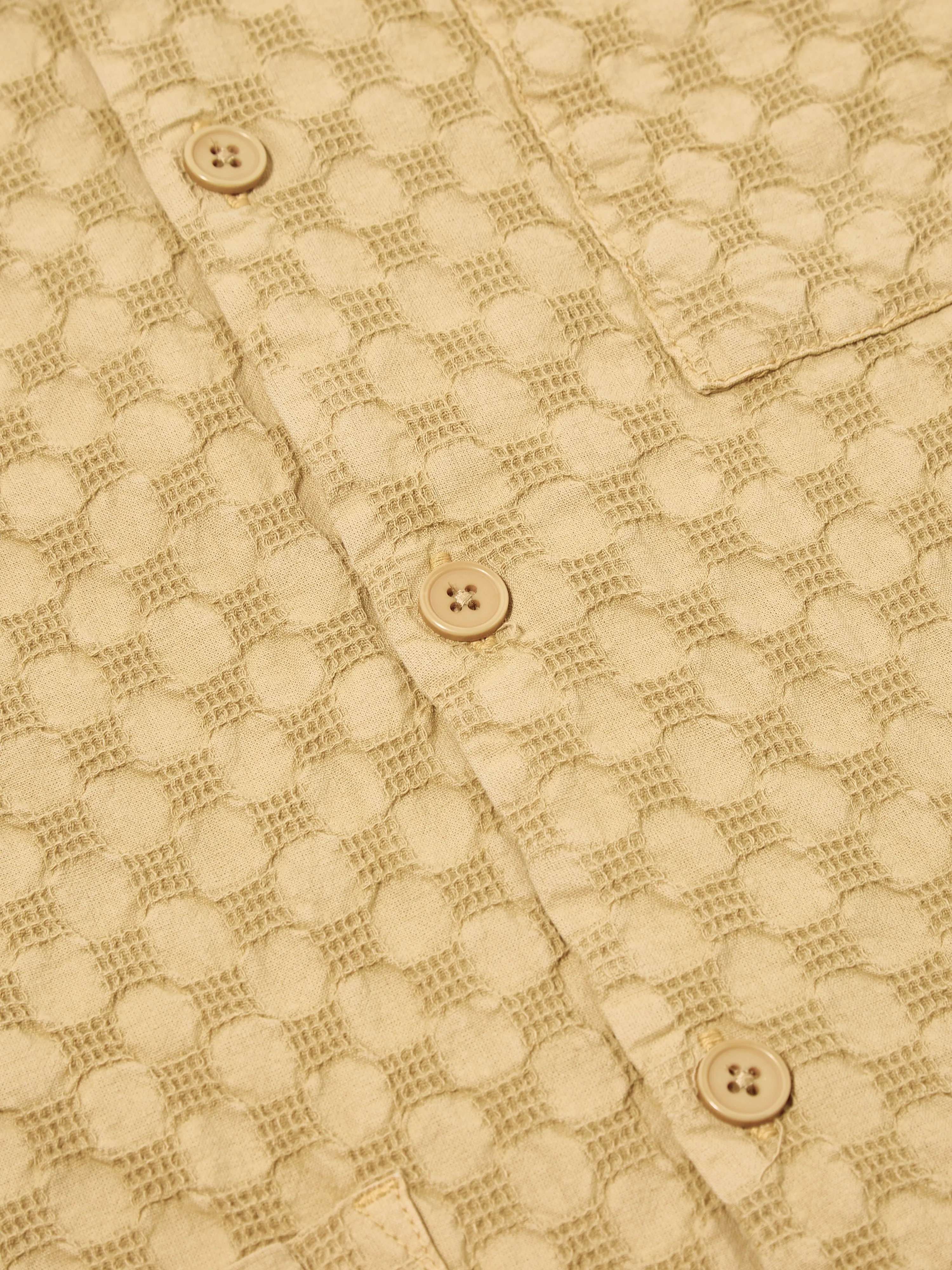 Universal Works Island Shirt in Camel Dot Waffle sold by Universal Works product image thumbnail 5