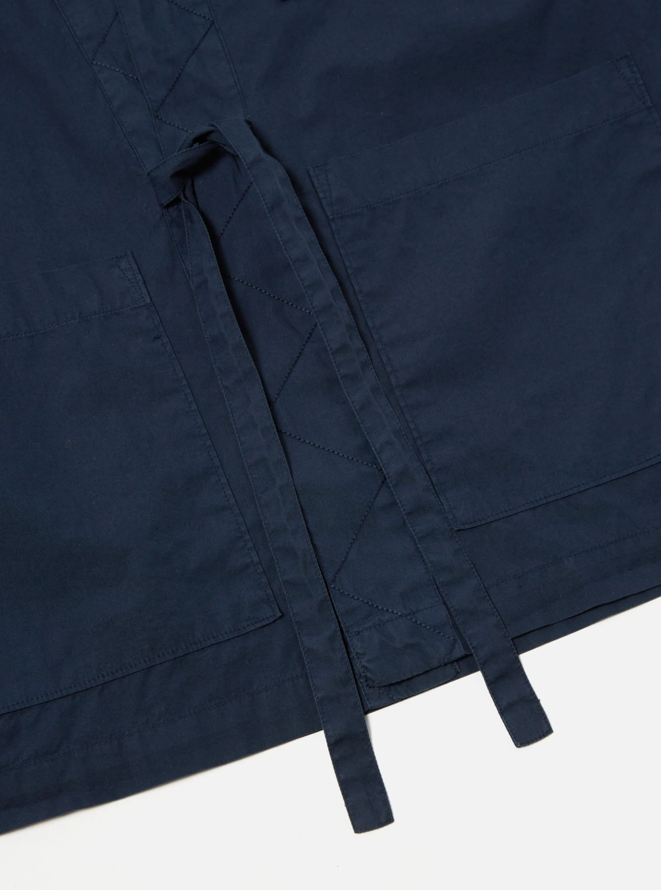 Universal Works Tie Front Jacket in Navy Organic Fine Poplin sold by Universal Works product image thumbnail 5