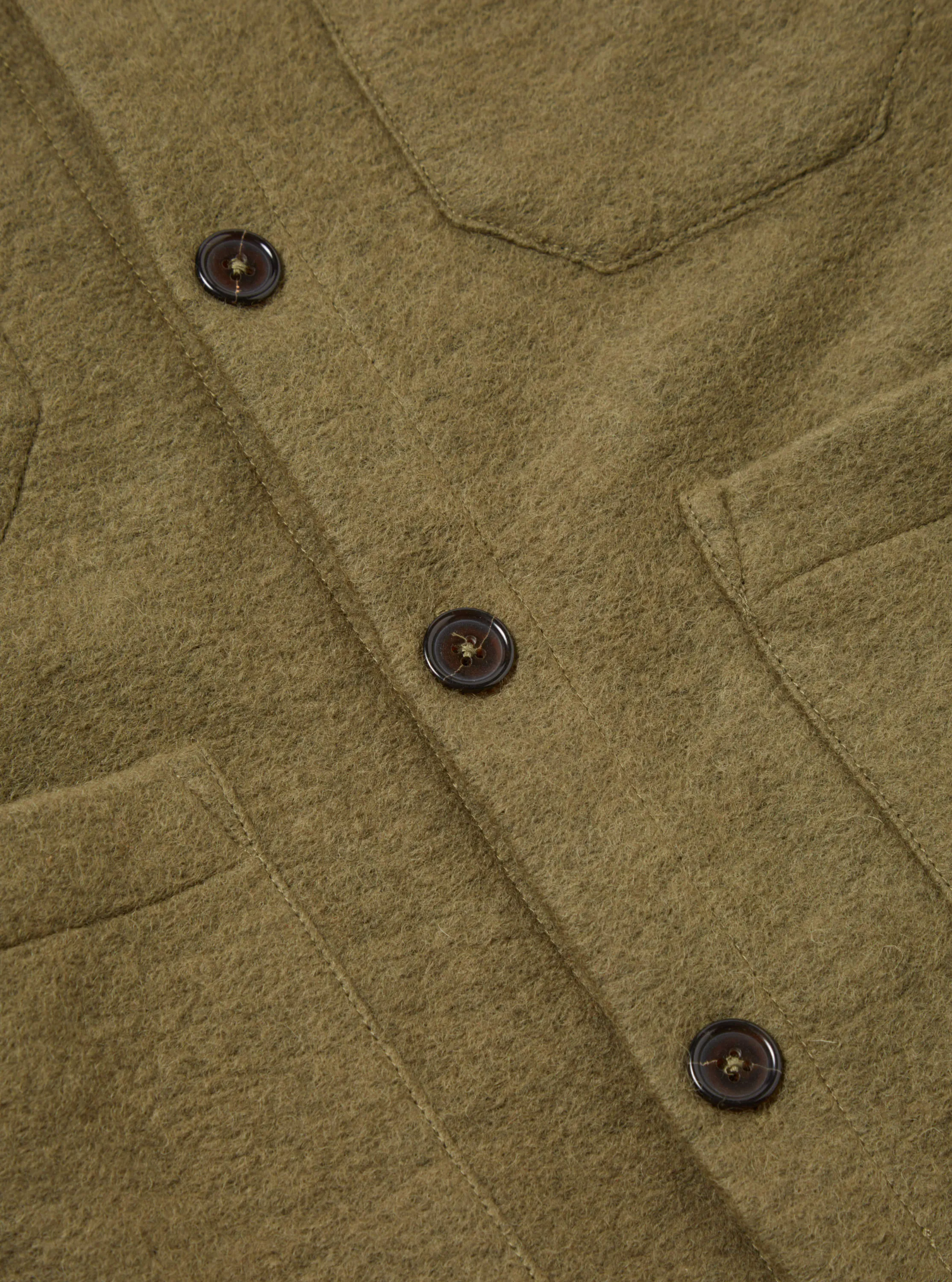 Universal Works Cardigan in Lovat Wool Fleece sold by Universal Works product image thumbnail 4