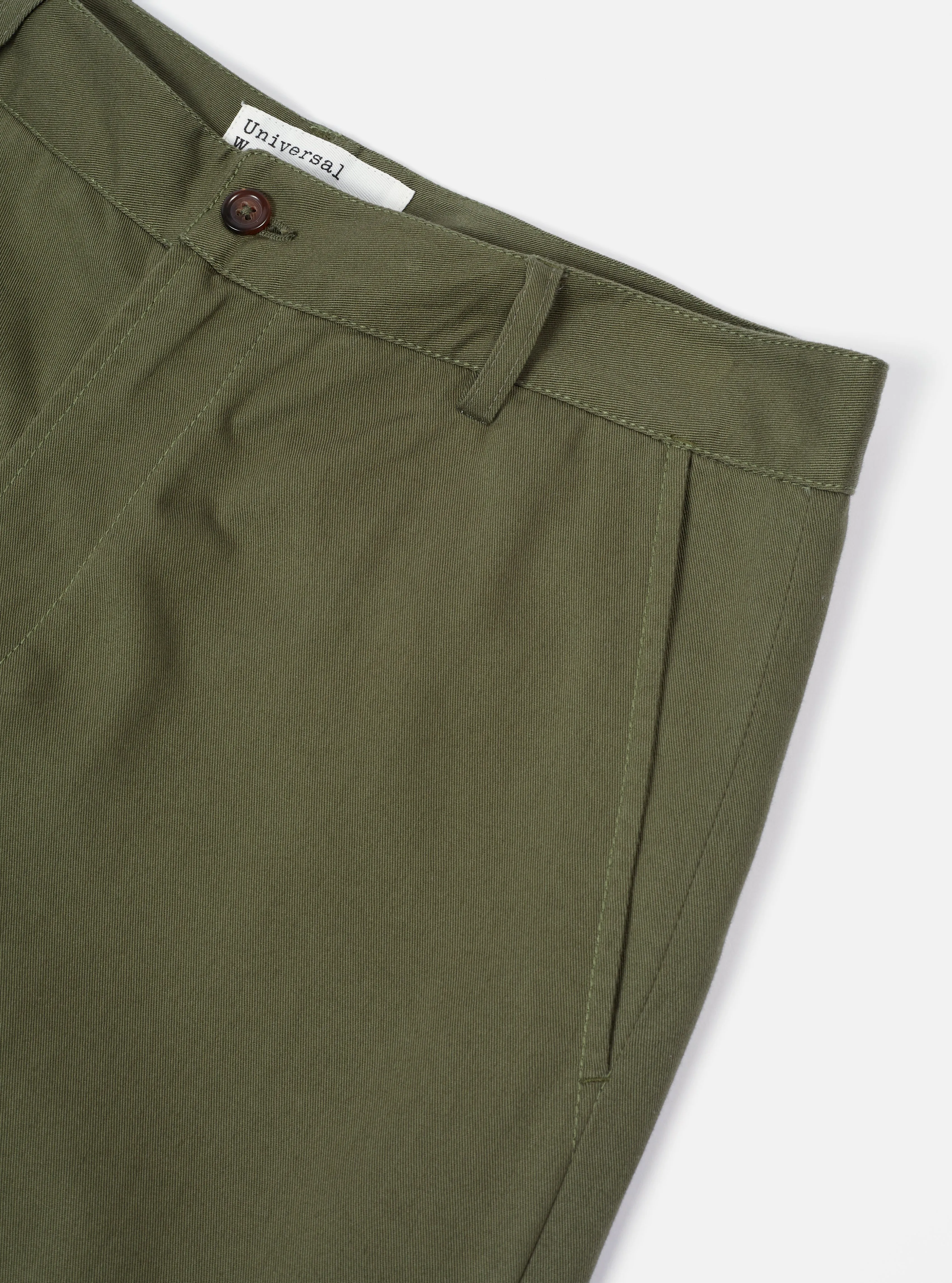 Universal Works Aston Pant in Light Olive Twill sold by Universal Works product image thumbnail 4