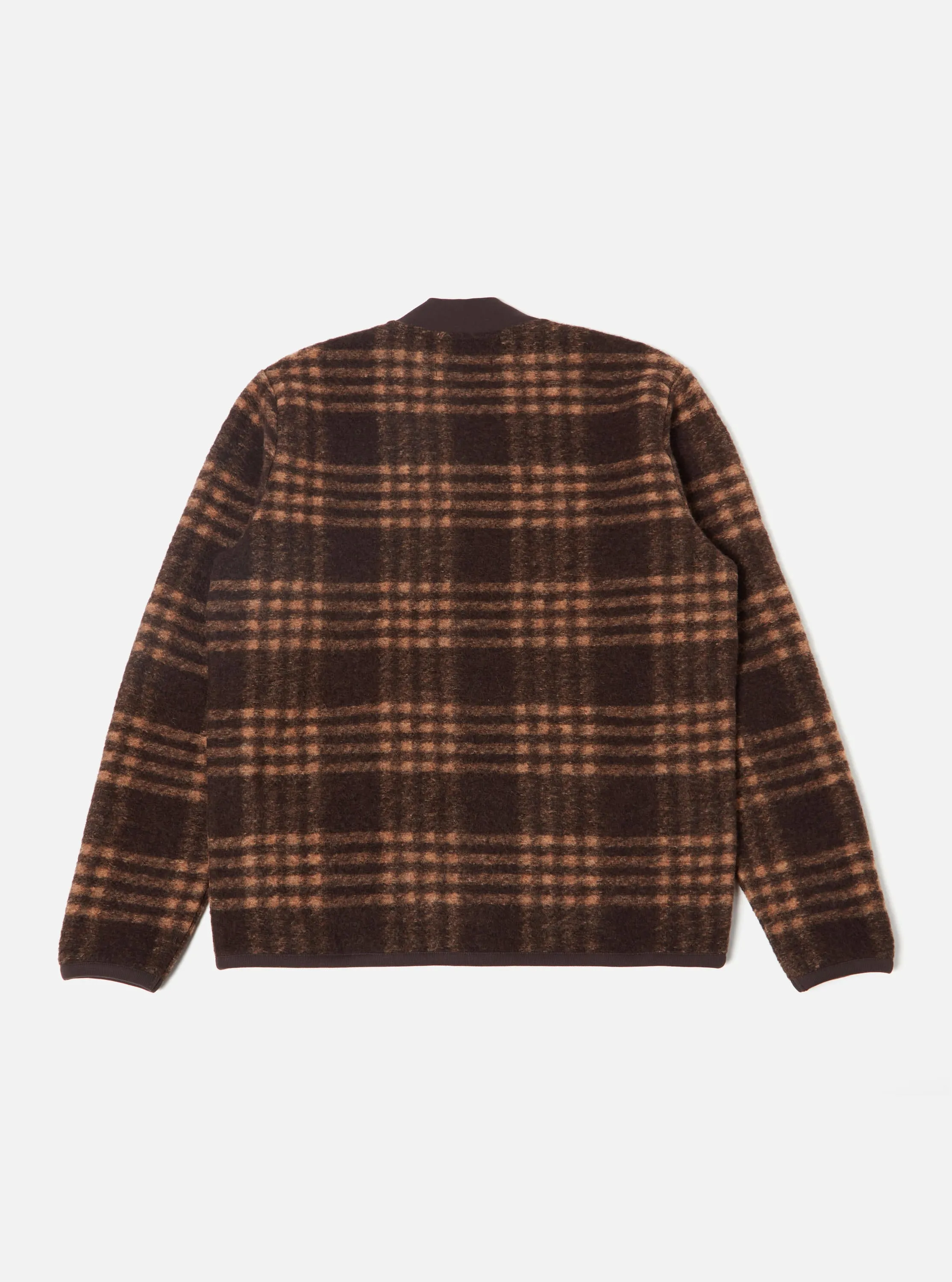 Universal Works Zip Bomber in Brown Check Duke Fleece sold by Universal Works product image thumbnail 2