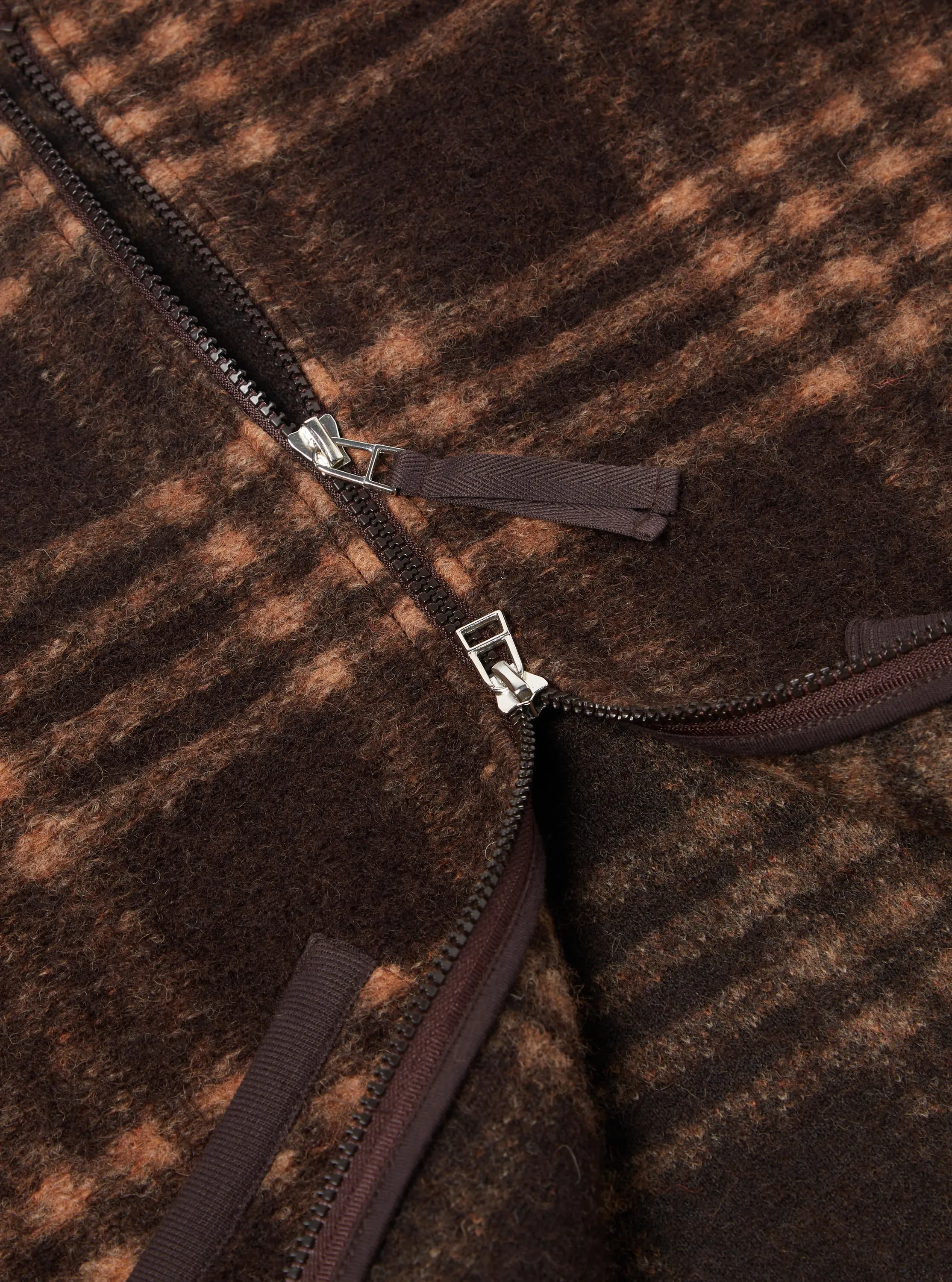 Universal Works Zip Bomber in Brown Check Duke Fleece sold by Universal Works product image thumbnail 4