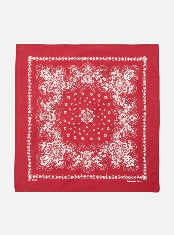 Universal Works Neckerchief in Red Classic Bandana sold by Universal Works
