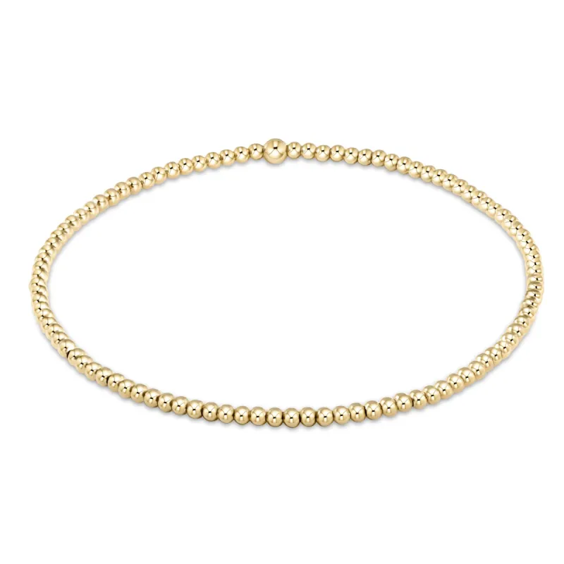 Classic Gold 2mm Bead Bracelet sold by enewton