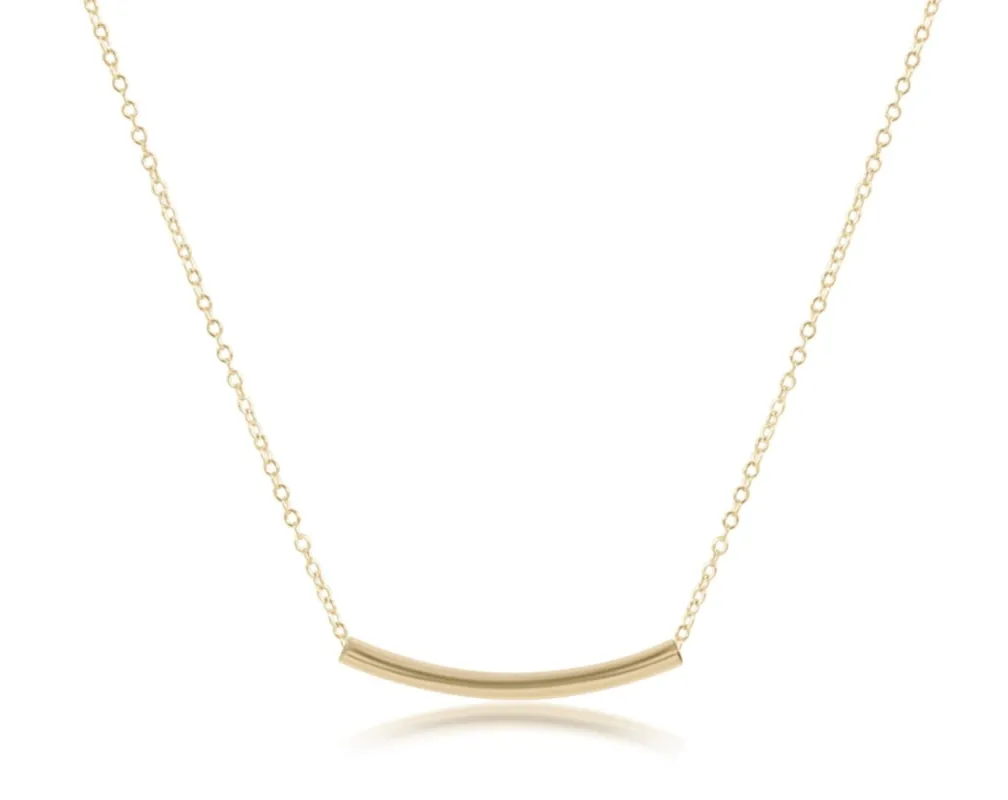 16" Necklace Gold - Bliss Bar Small Gold sold by enewton