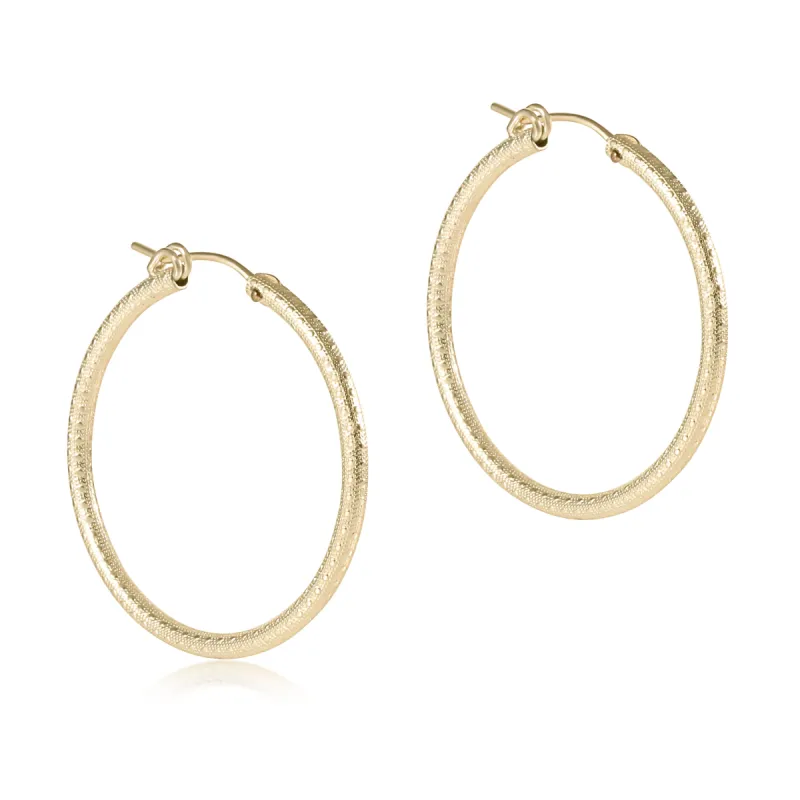 Round Gold 1.25" Hoop - Textured sold by enewton