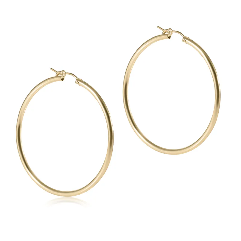 Round Gold 2" Hoop - Smooth sold by enewton