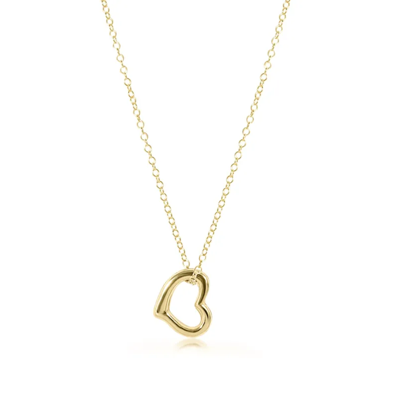 16" Necklace Gold - Love Gold Charm sold by enewton