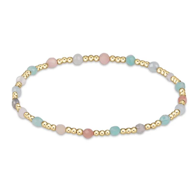 Gemstone Gold Sincerity Pattern 3mm Bead Bracelet - Hot Mess SS25 sold by enewton