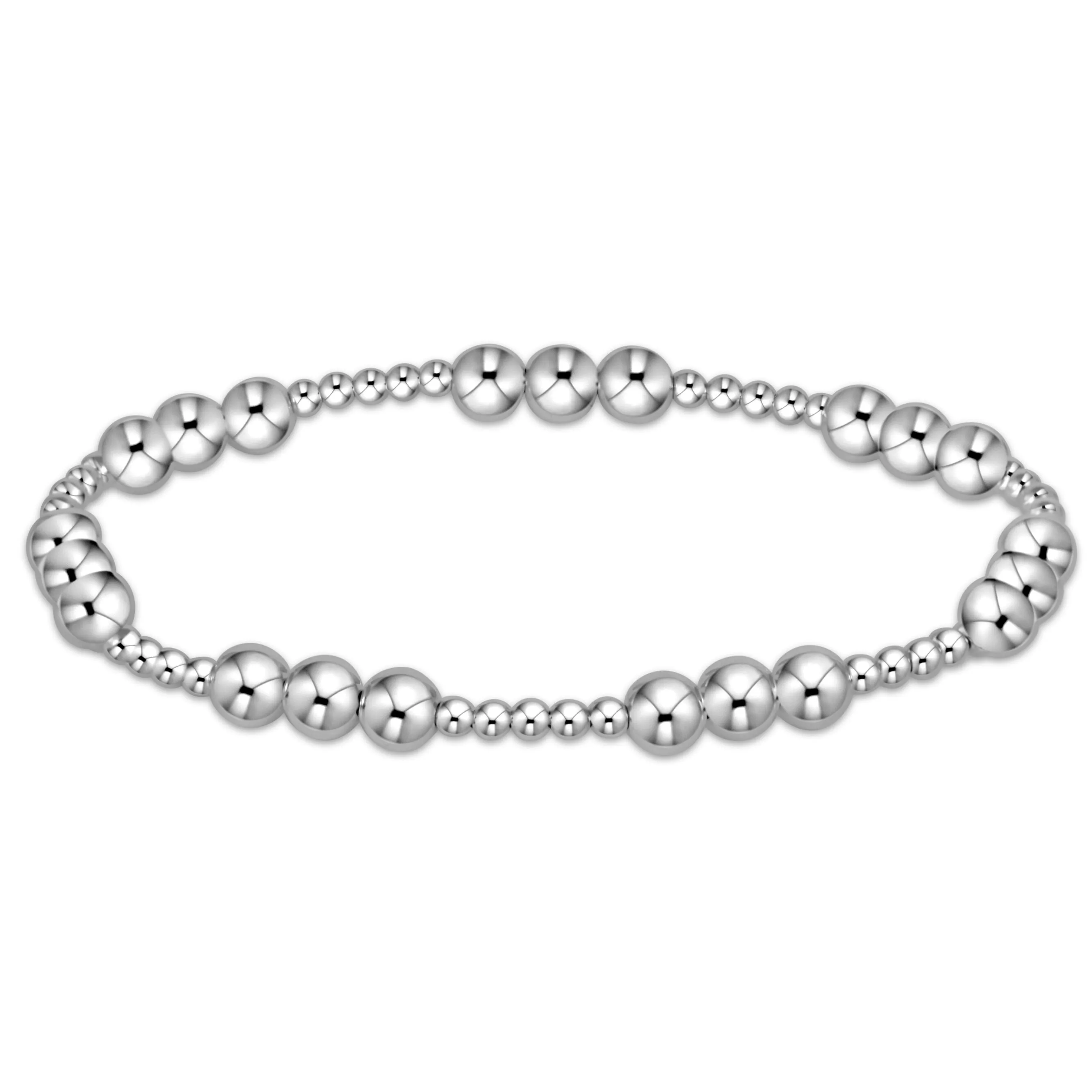 Classic Joy Pattern 5mm Bead Bracelet - Sterling sold by enewton