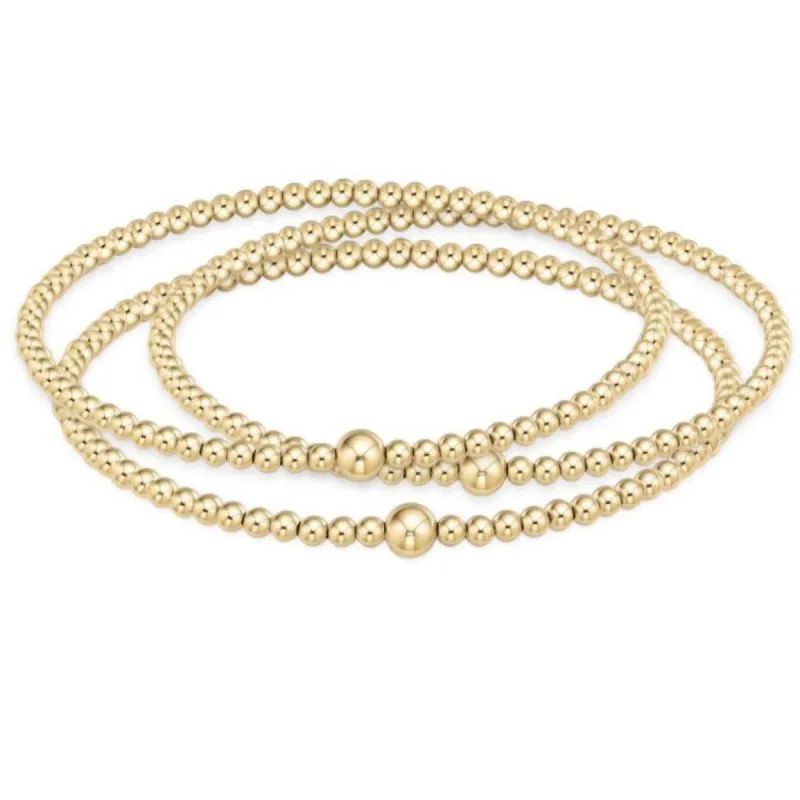 Classic Beaded Bangle Stack - 3mm made by enewton