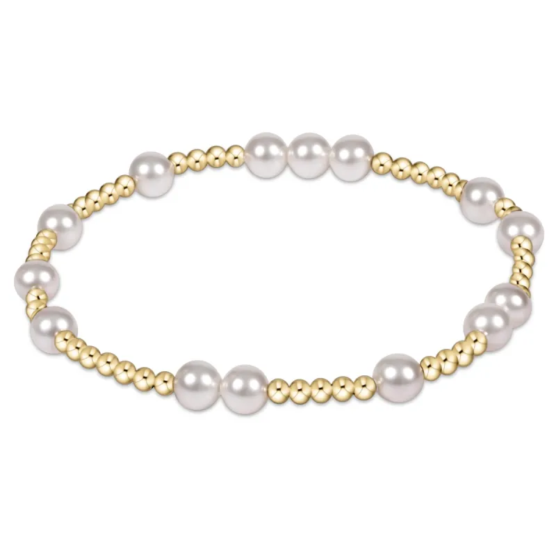Hope Unwritten 6mm Bead Bracelet - Pearl sold by enewton