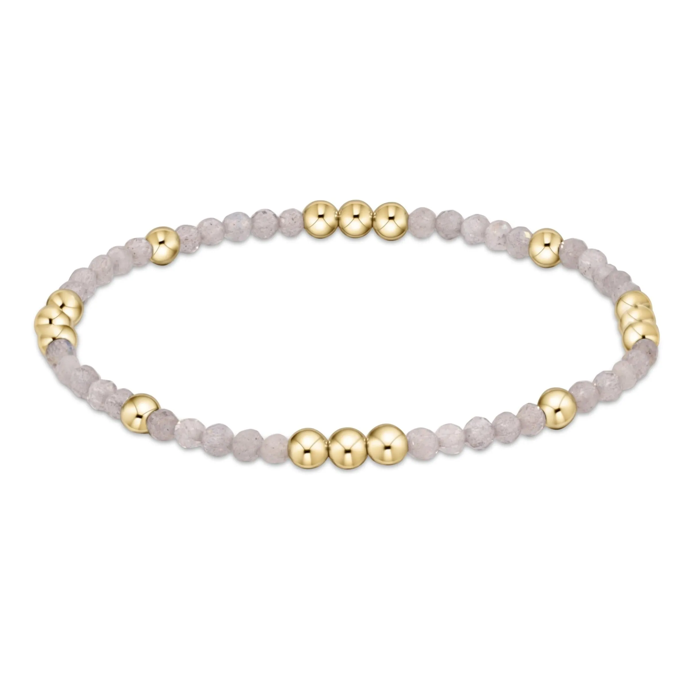 Worthy Pattern 3mm Bead Bracelet - Labradorite sold by enewton