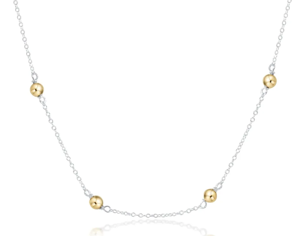 Choker Simplicity Chain Sterling Mixed Metal - Classic 4mm Gold sold by enewton
