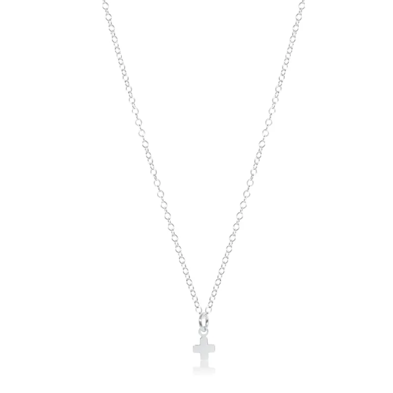 16" Necklace Sterling - Signature Cross Small Sterling Charm sold by enewton