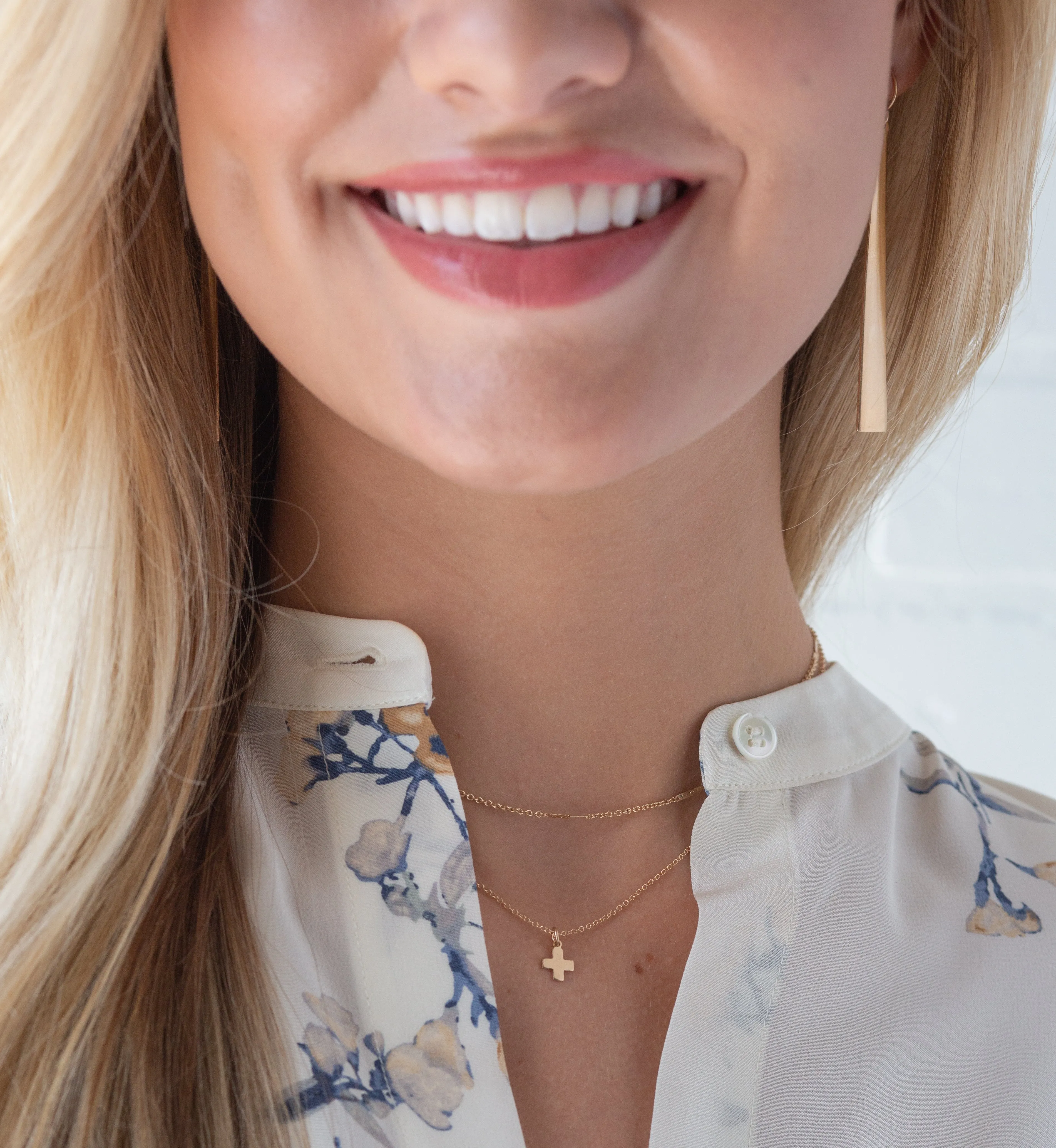 16" Necklace Gold - Signature Cross Gold Charm sold by enewton product image thumbnail 2