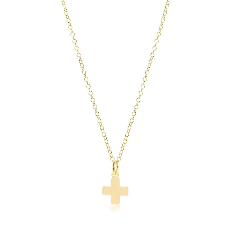 16" Necklace Gold - Signature Cross Gold Charm sold by enewton