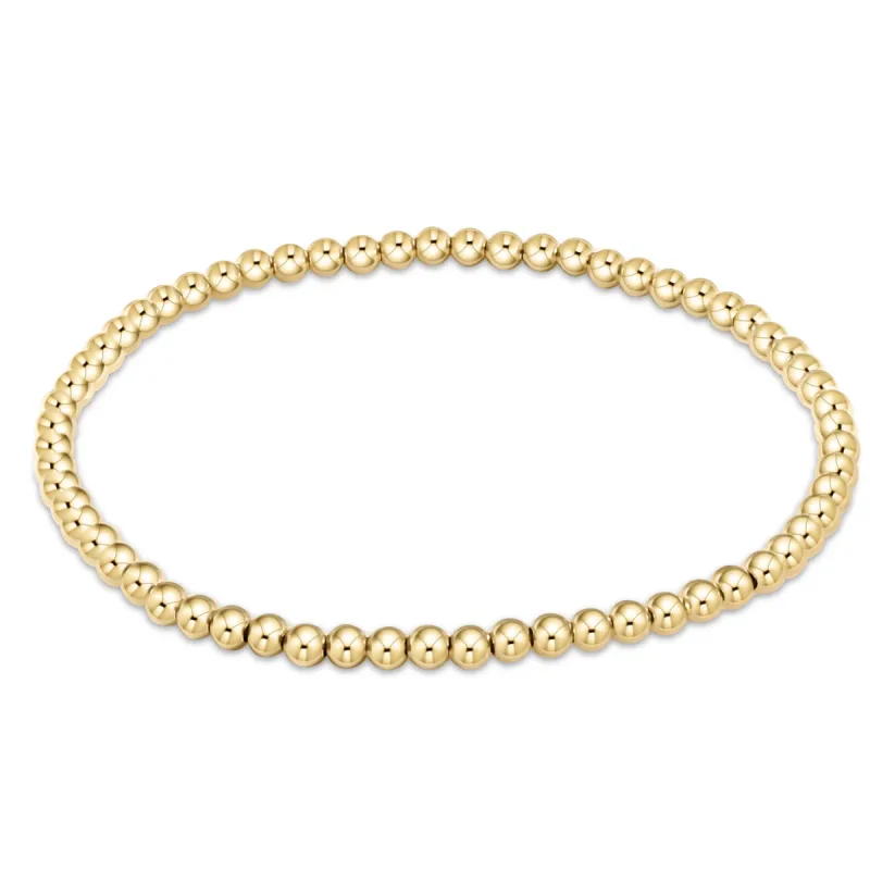 egirl classic gold 3mm bead bracelet sold by enewton