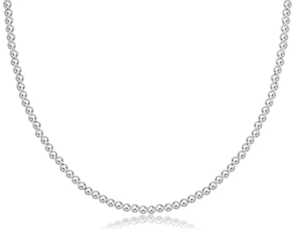 Choker Classic Sterling 3mm Bead sold by enewton