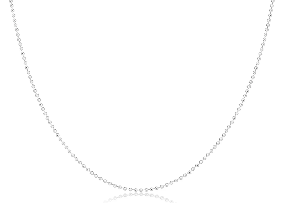 Choker Classic Beaded Chain - Sterling sold by enewton