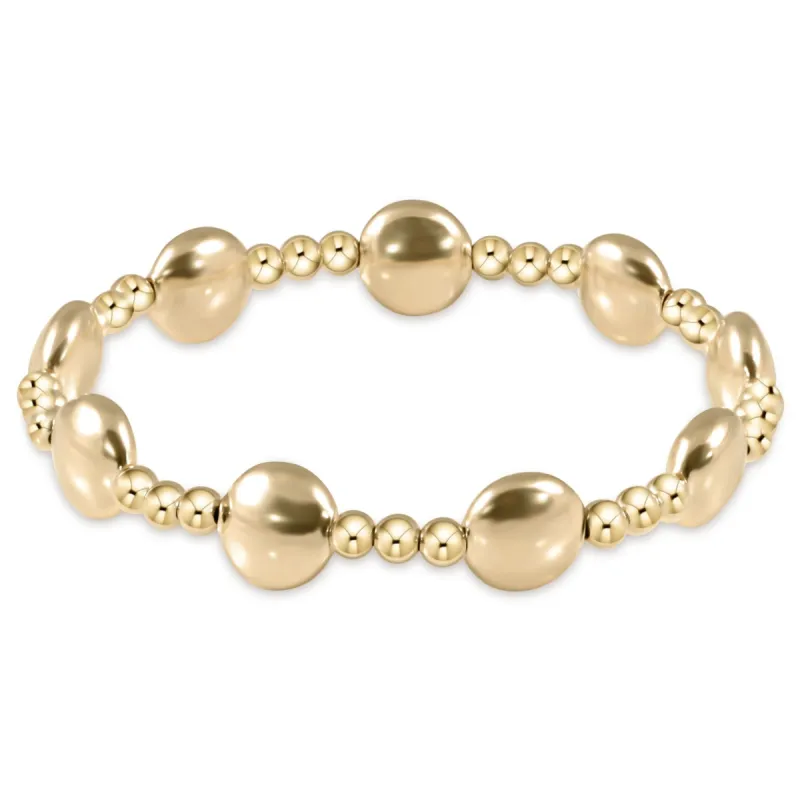 Honesty Gold Sincerity Pattern 10mm Bead Bracelet sold by enewton